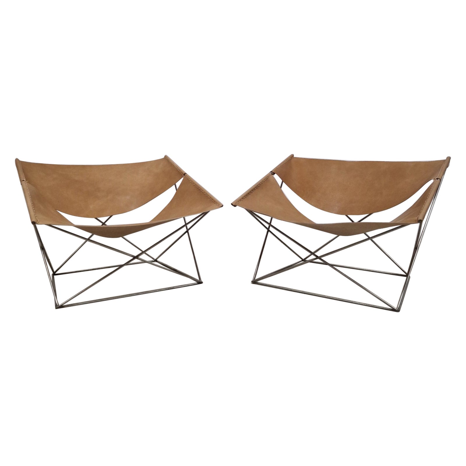Set of 2 F-675 lounge chairs by Pierre Paulin for Artifort, Netherlands 1960s