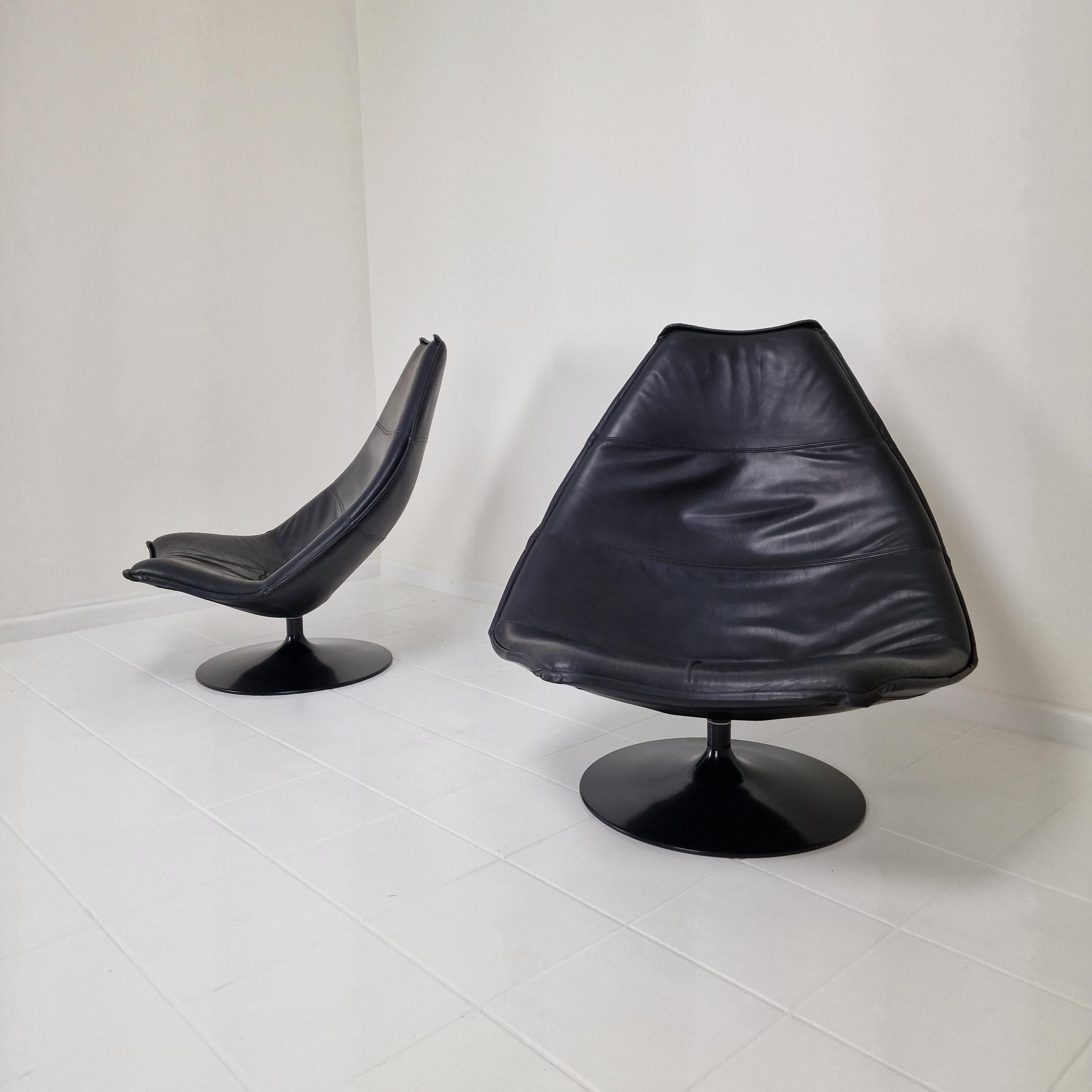 Juego de 2 Sillas de salón F585 de Geoffrey Harcourt para Artifort, años 90 Moderno de mediados de siglo en venta