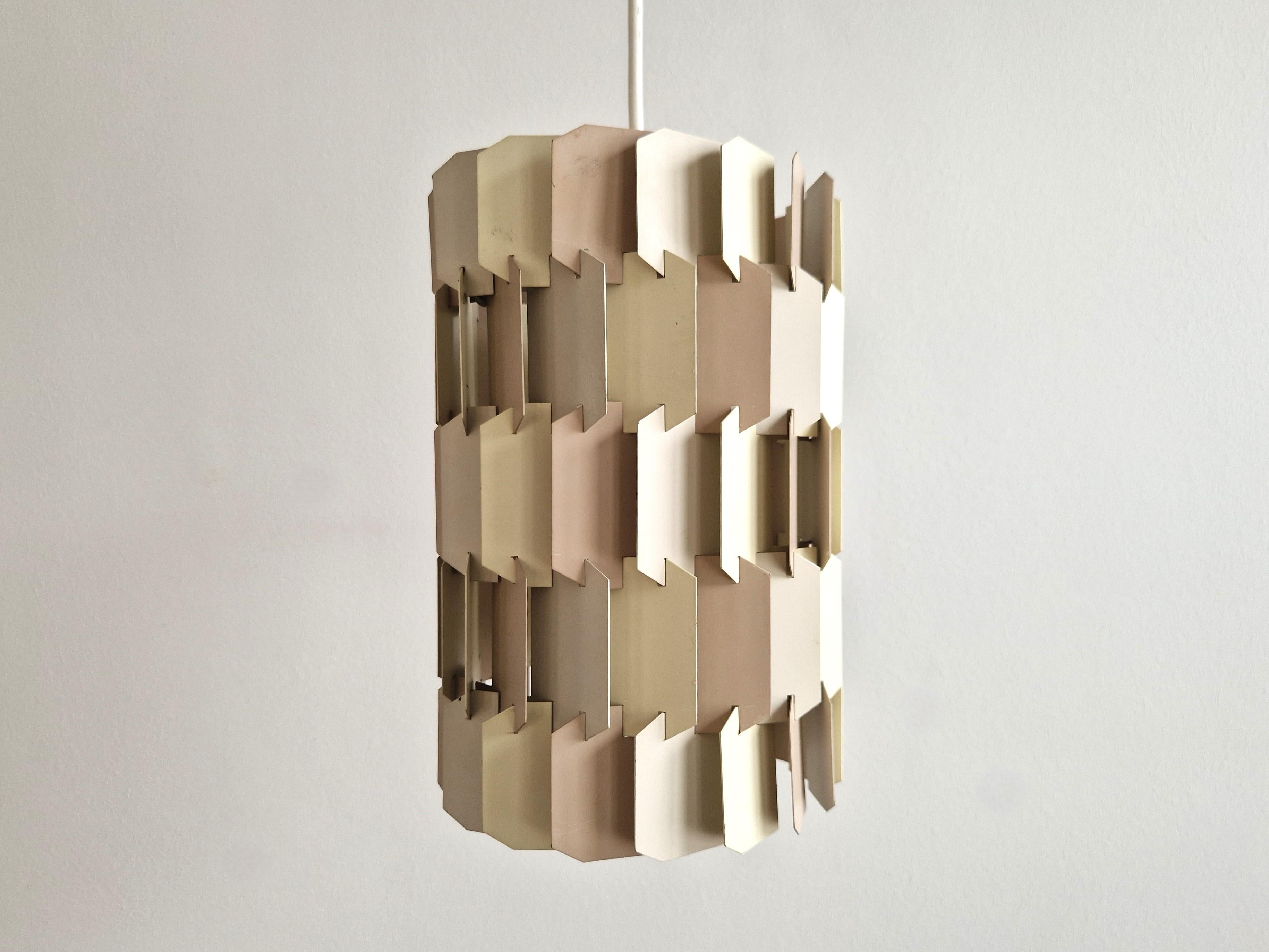 Mid-Century Modern Set of 2 facet-pop pendant lamps by Louis Weisdorf for Lyfa, Denmark 1960's