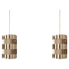 Set of 2 facet-pop pendant lamps by Louis Weisdorf for Lyfa, Denmark 1960's