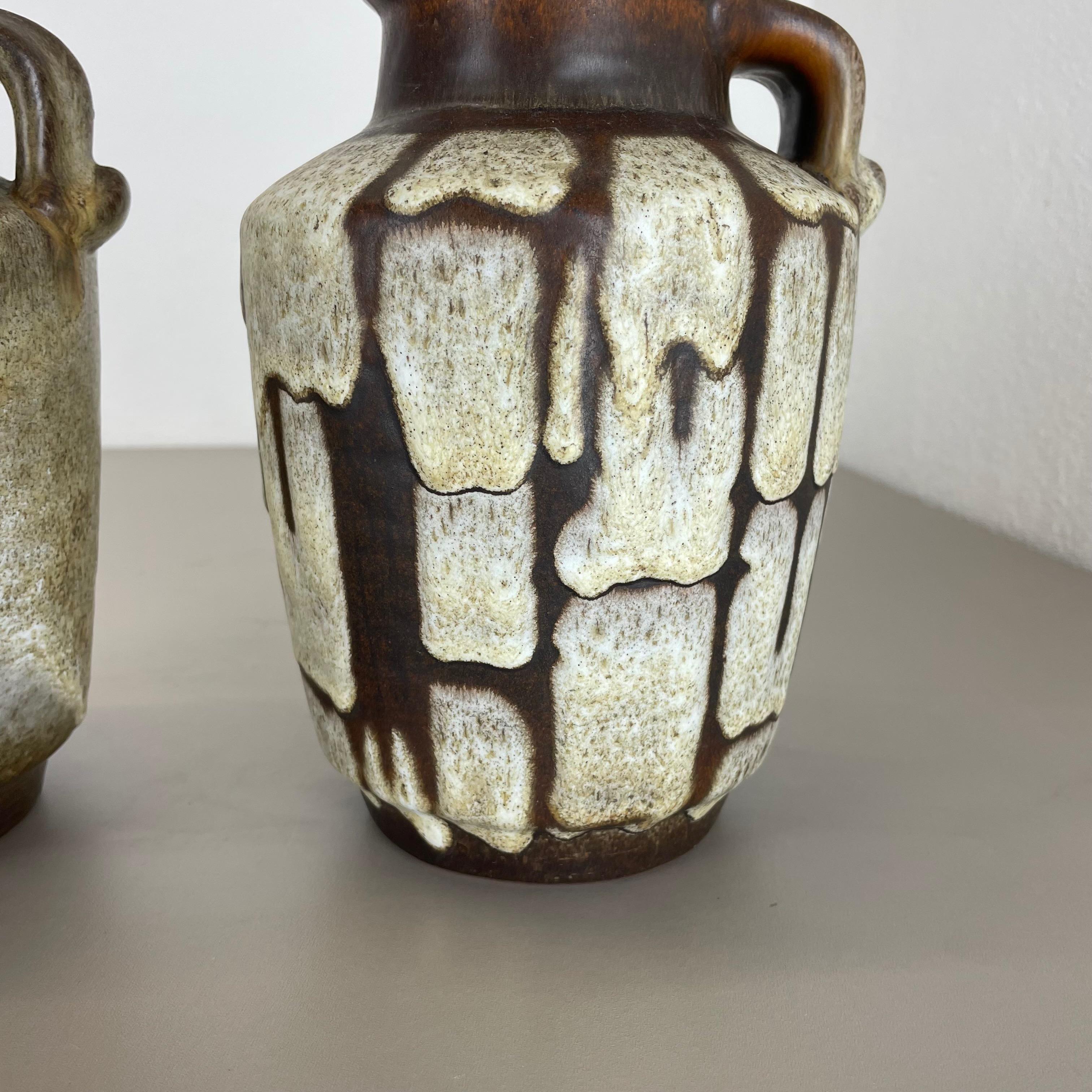 Set of 2 Fat Lava Pottery Vases Heinz Siery Carstens Atelier, Germany, 1970s For Sale 5