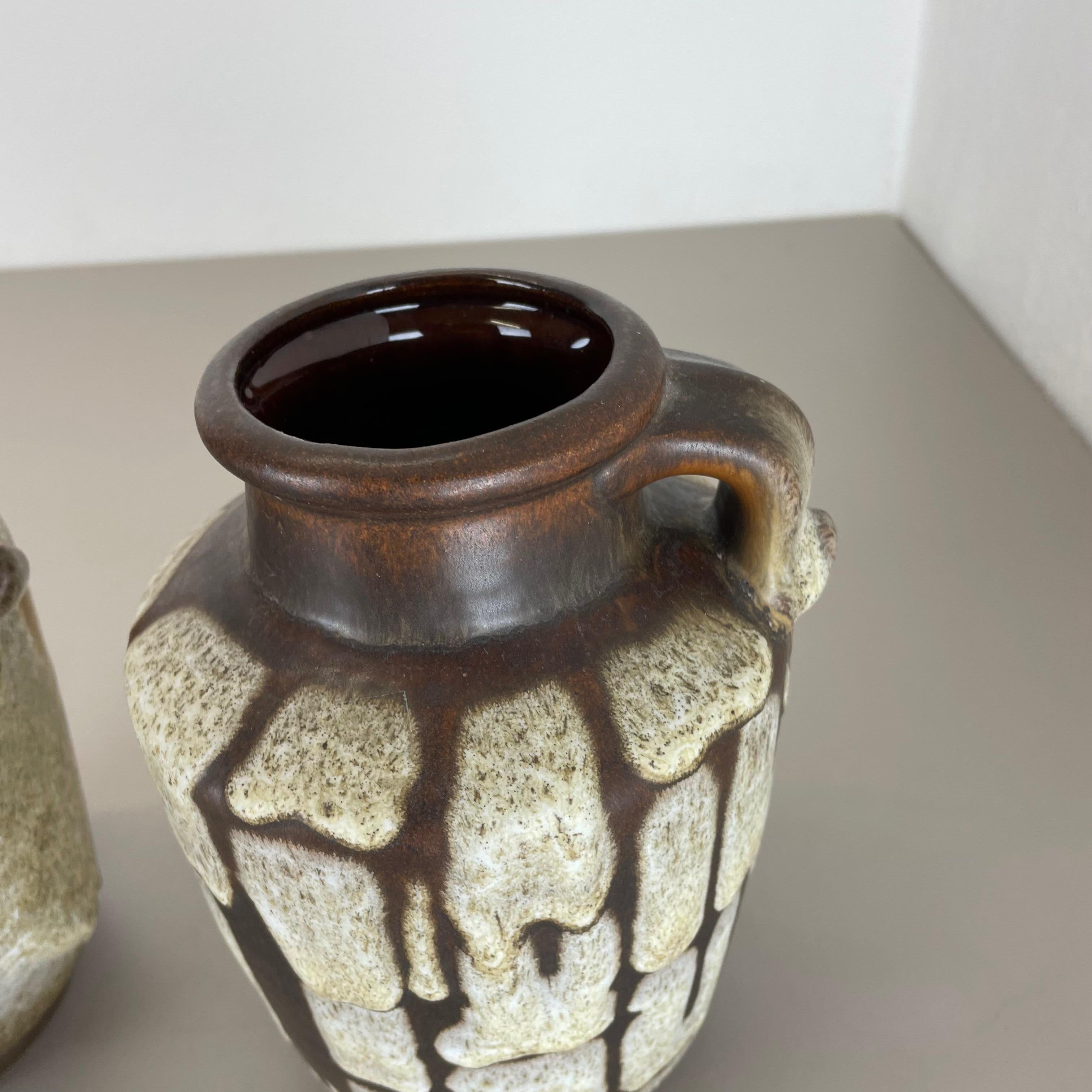 Set of 2 Fat Lava Pottery Vases Heinz Siery Carstens Atelier, Germany, 1970s For Sale 7