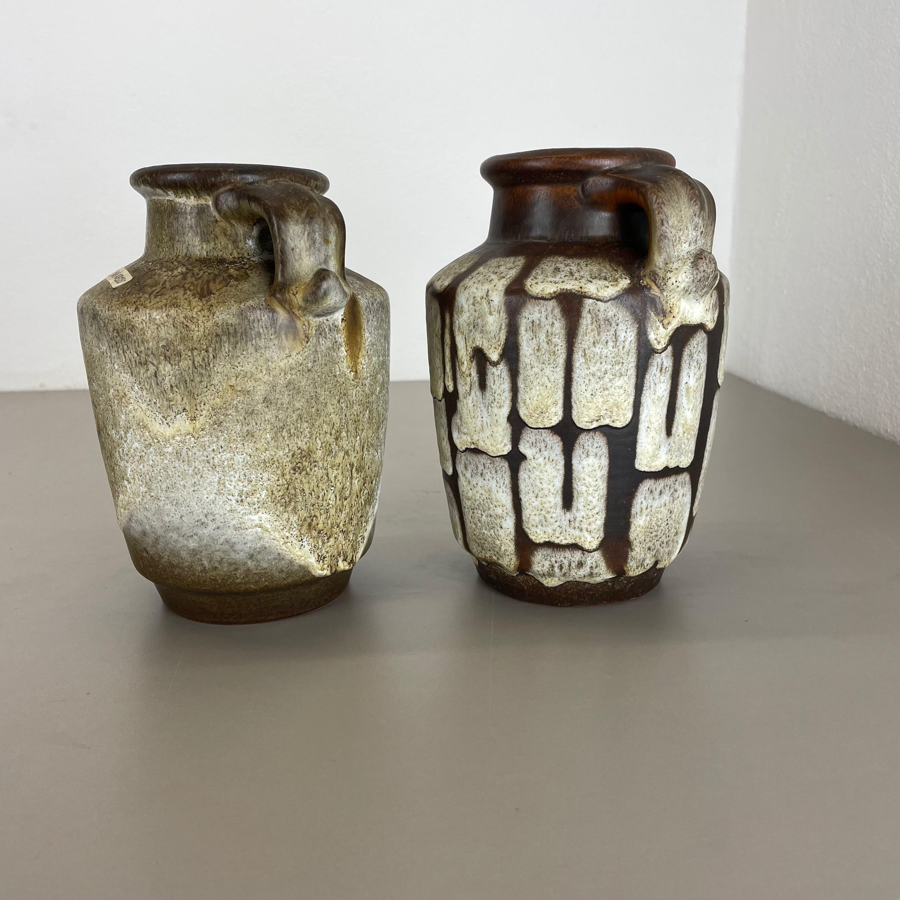 Set of 2 Fat Lava Pottery Vases Heinz Siery Carstens Atelier, Germany, 1970s For Sale 9