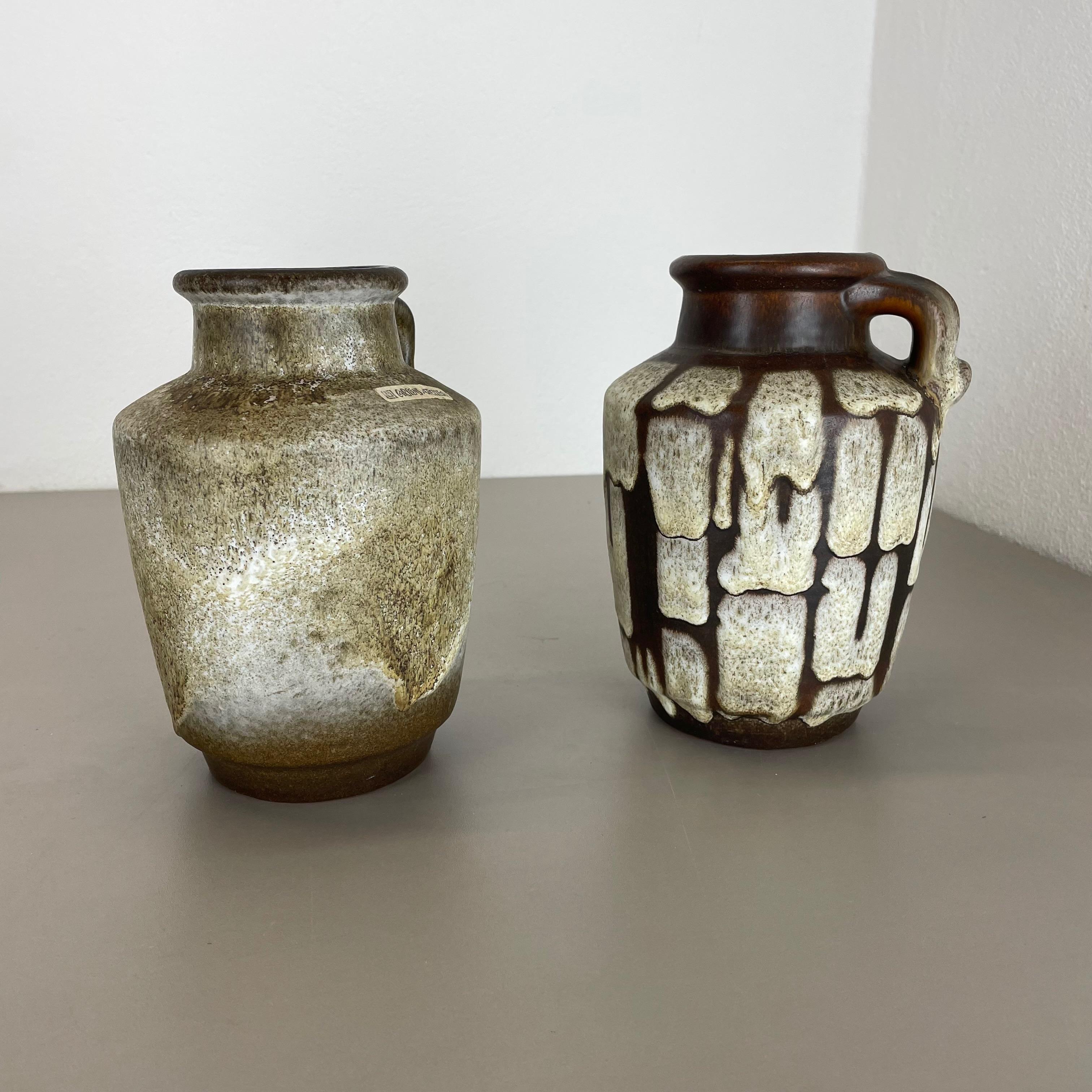 Set of 2 Fat Lava Pottery Vases Heinz Siery Carstens Atelier, Germany, 1970s For Sale 10