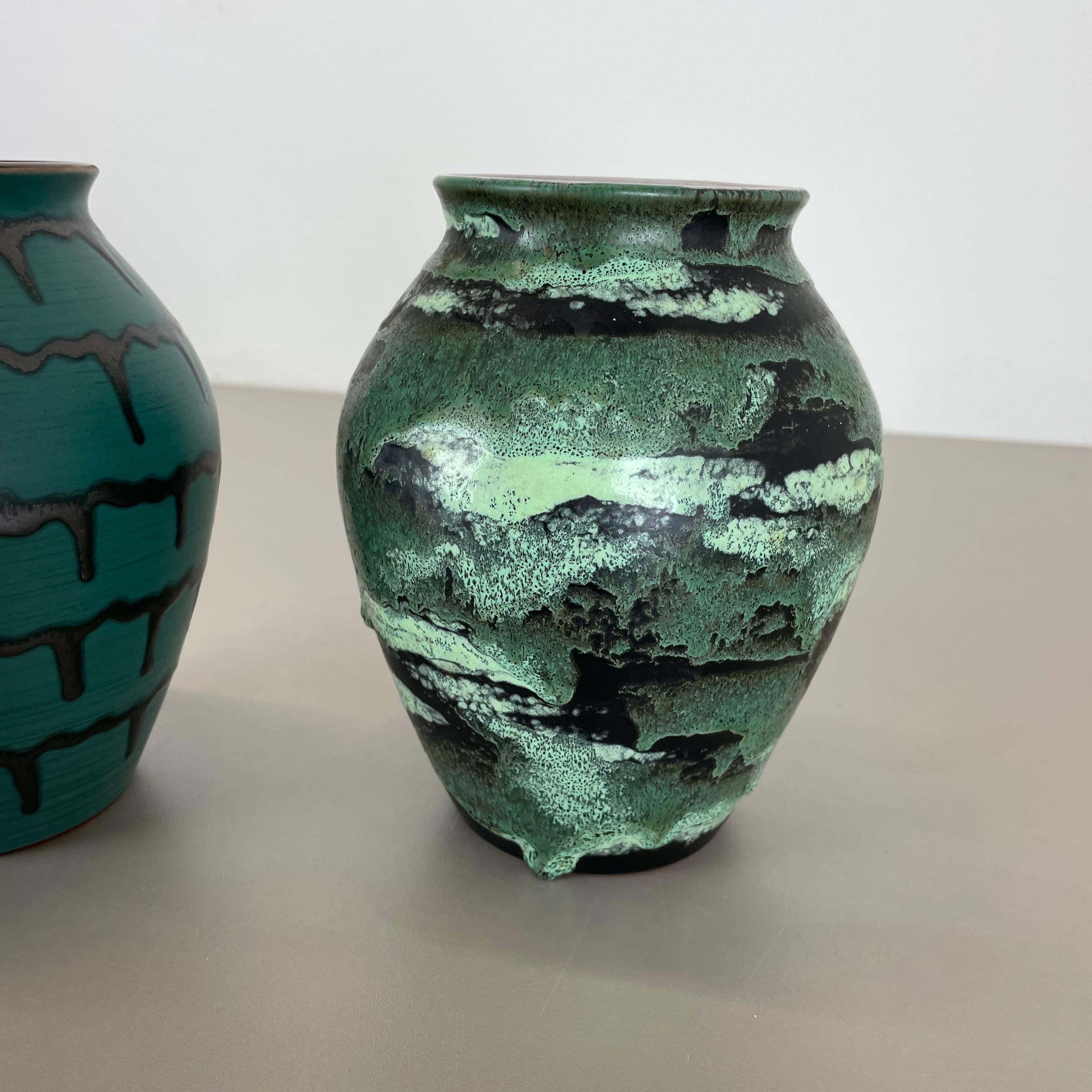 Satz von 2 Vasen aus fetter Lava-Keramik Heinz Siery Carstens Tönnieshof, Deutschland, 1970er Jahre im Angebot 8