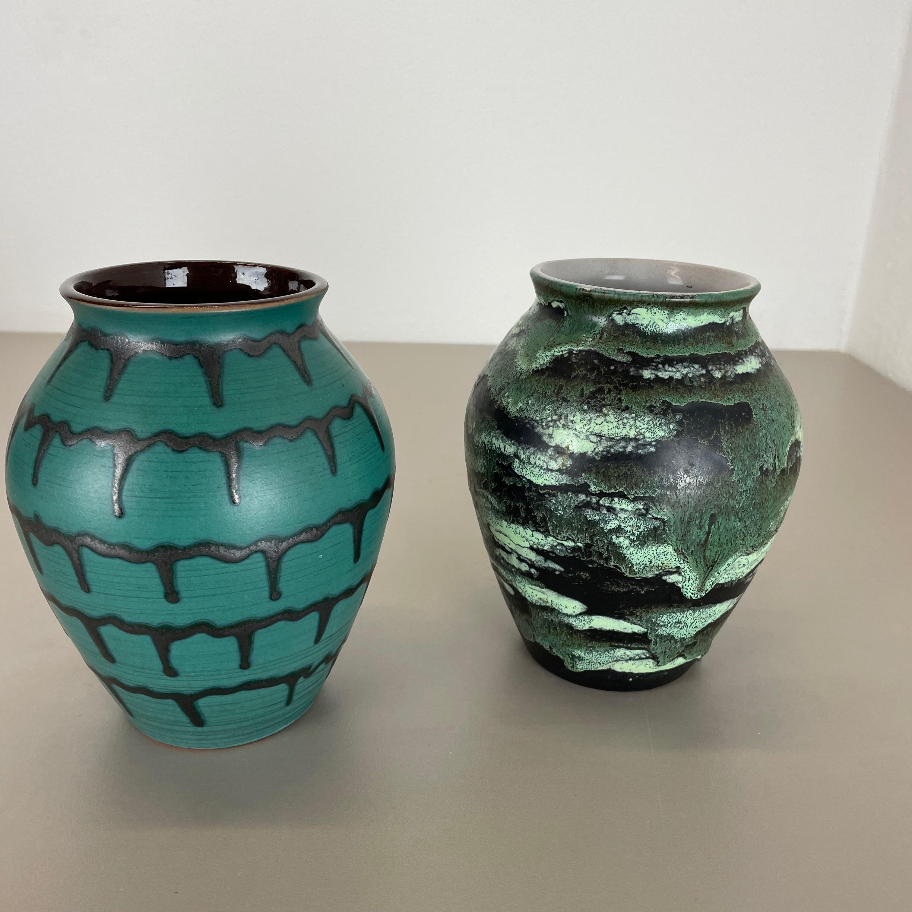 Satz von 2 Vasen aus fetter Lava-Keramik Heinz Siery Carstens Tönnieshof, Deutschland, 1970er Jahre im Angebot 11
