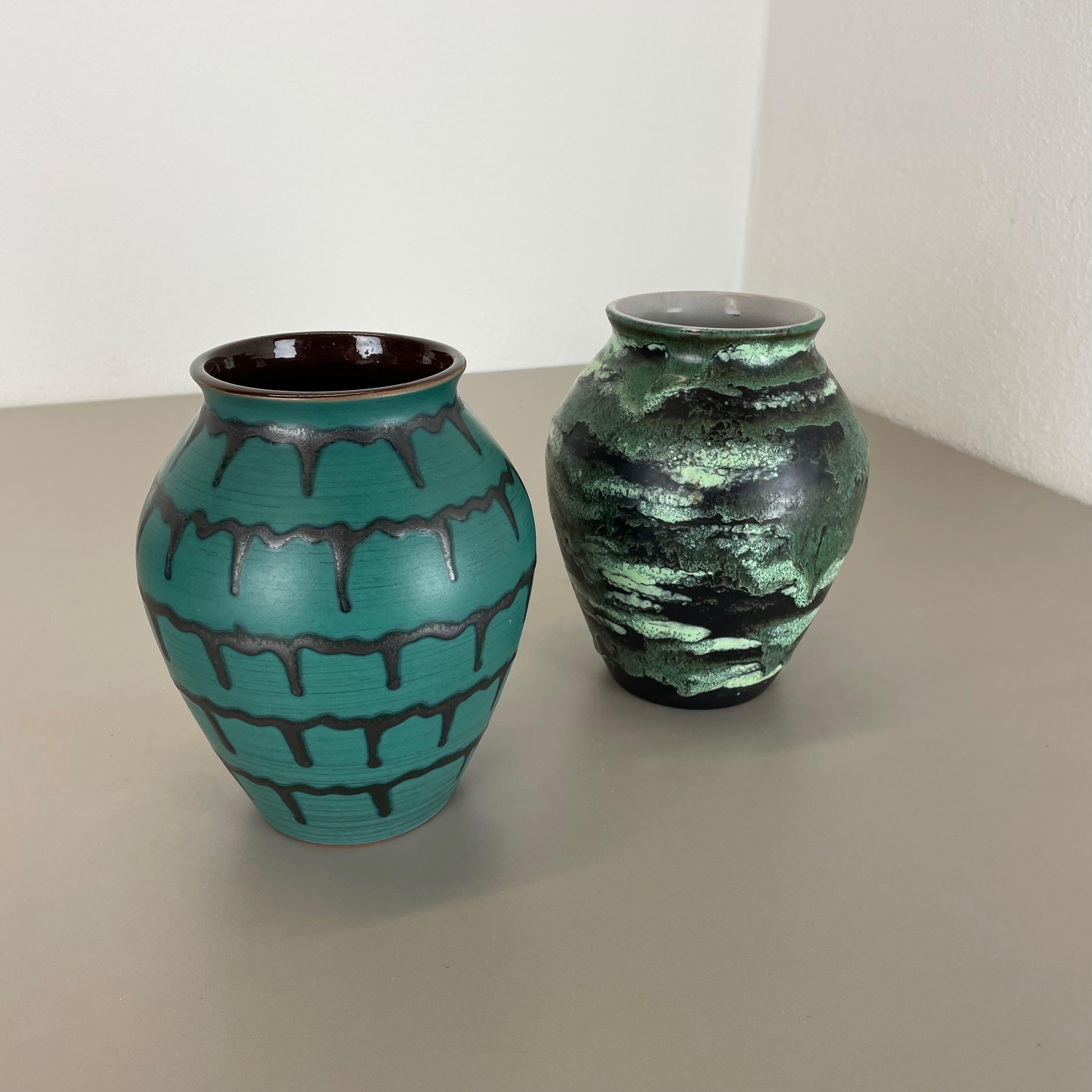 Satz von 2 Vasen aus fetter Lava-Keramik Heinz Siery Carstens Tönnieshof, Deutschland, 1970er Jahre im Angebot 12