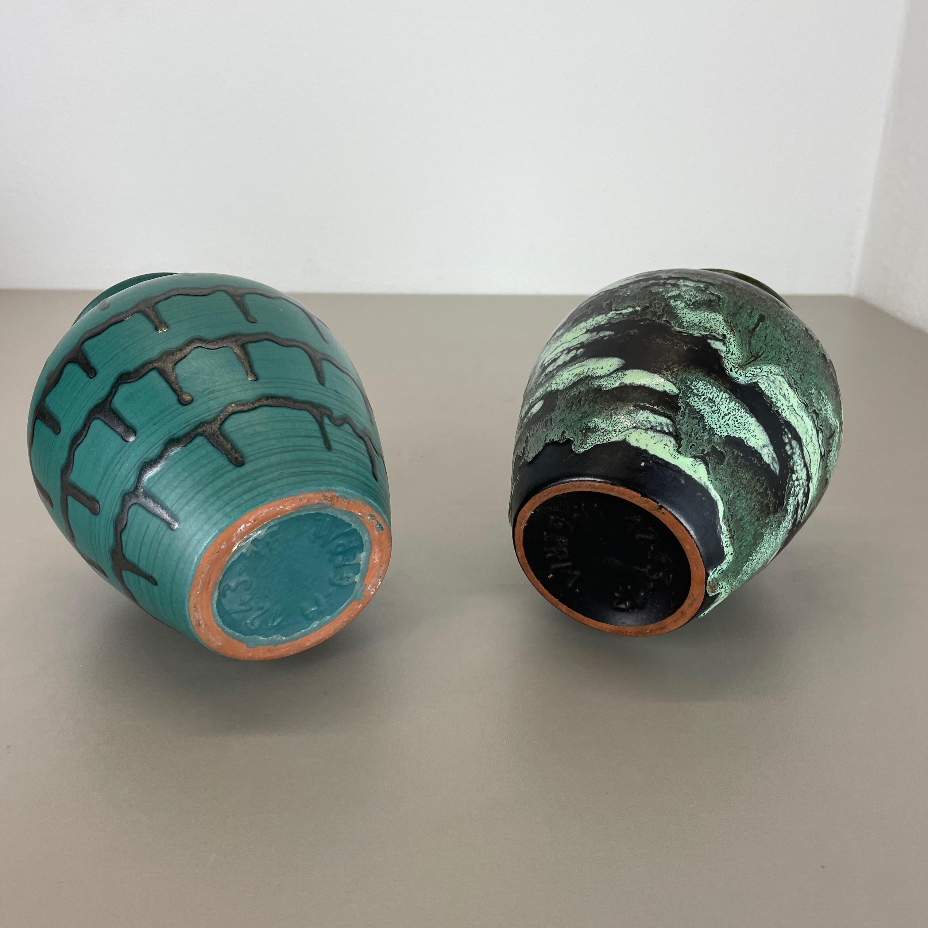 Satz von 2 Vasen aus fetter Lava-Keramik Heinz Siery Carstens Tönnieshof, Deutschland, 1970er Jahre im Angebot 13