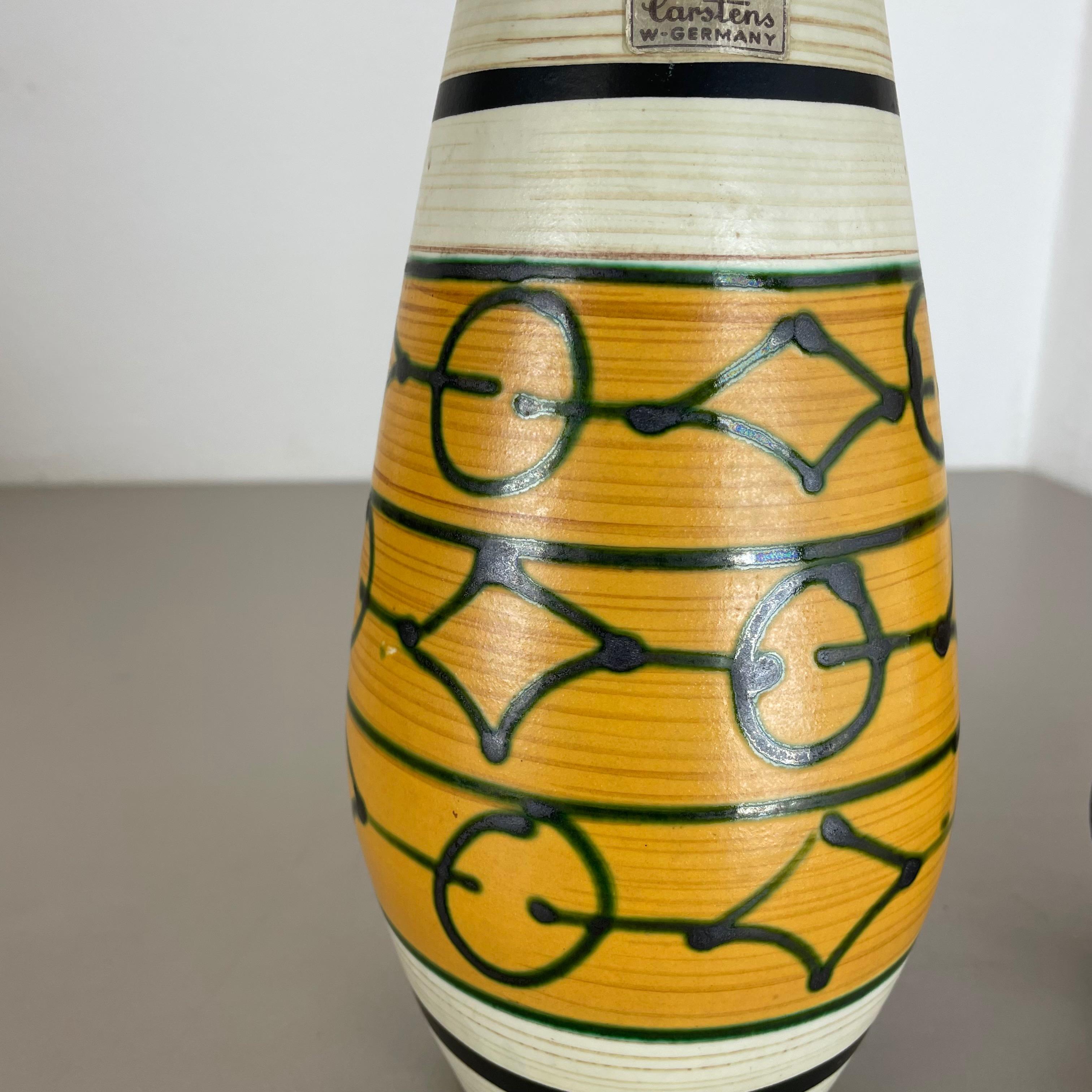 Ceramic Set of 2 Fat Lava Pottery Vases Heinz Siery Carstens Tonnieshof, Germany, 1970s For Sale