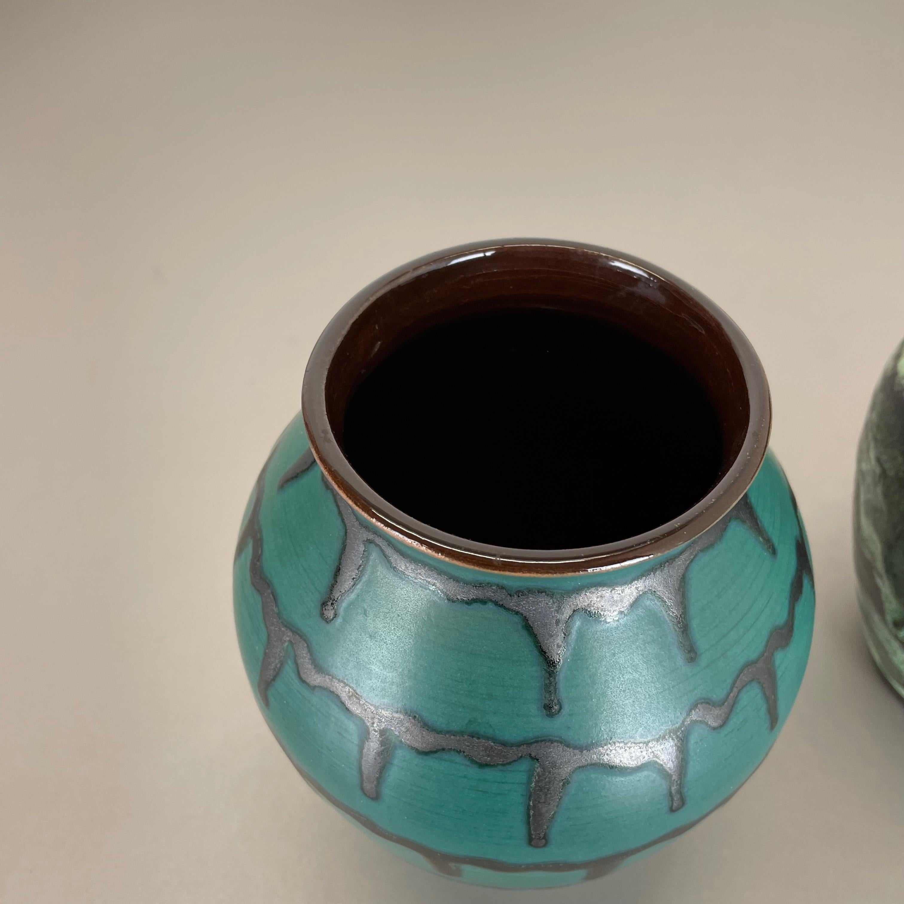Satz von 2 Vasen aus fetter Lava-Keramik Heinz Siery Carstens Tönnieshof, Deutschland, 1970er Jahre im Angebot 4