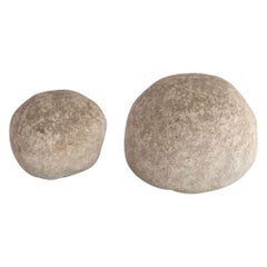Juego de 2 lámparas de mesa de fibra de vidrio en forma de piedra de Falkenberg, años 80, Alemania