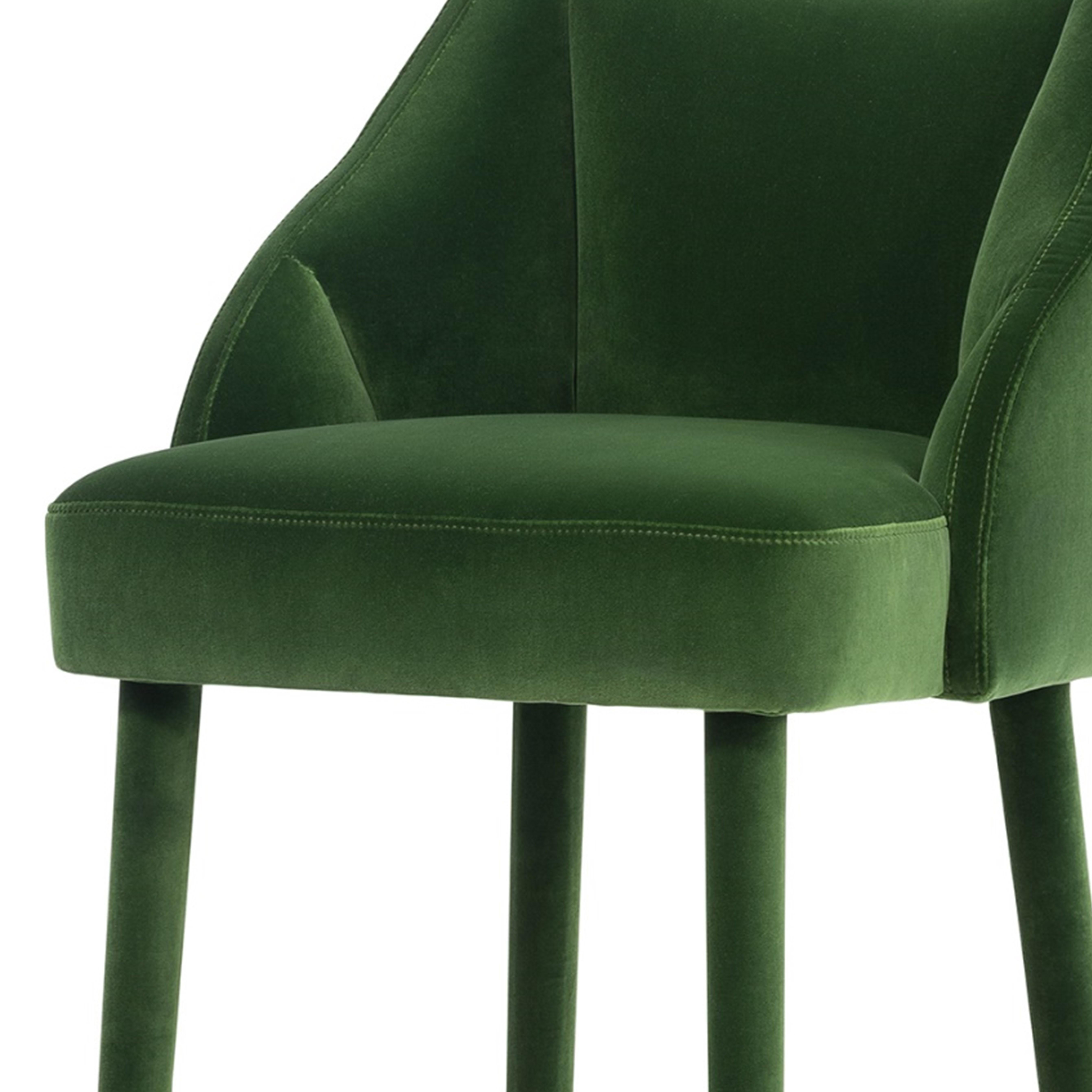 Contemporary Set of 2 Figueroa Bar Stool, Cotton Velvet, InsidherLand by Joana Santos Barbosa For Sale