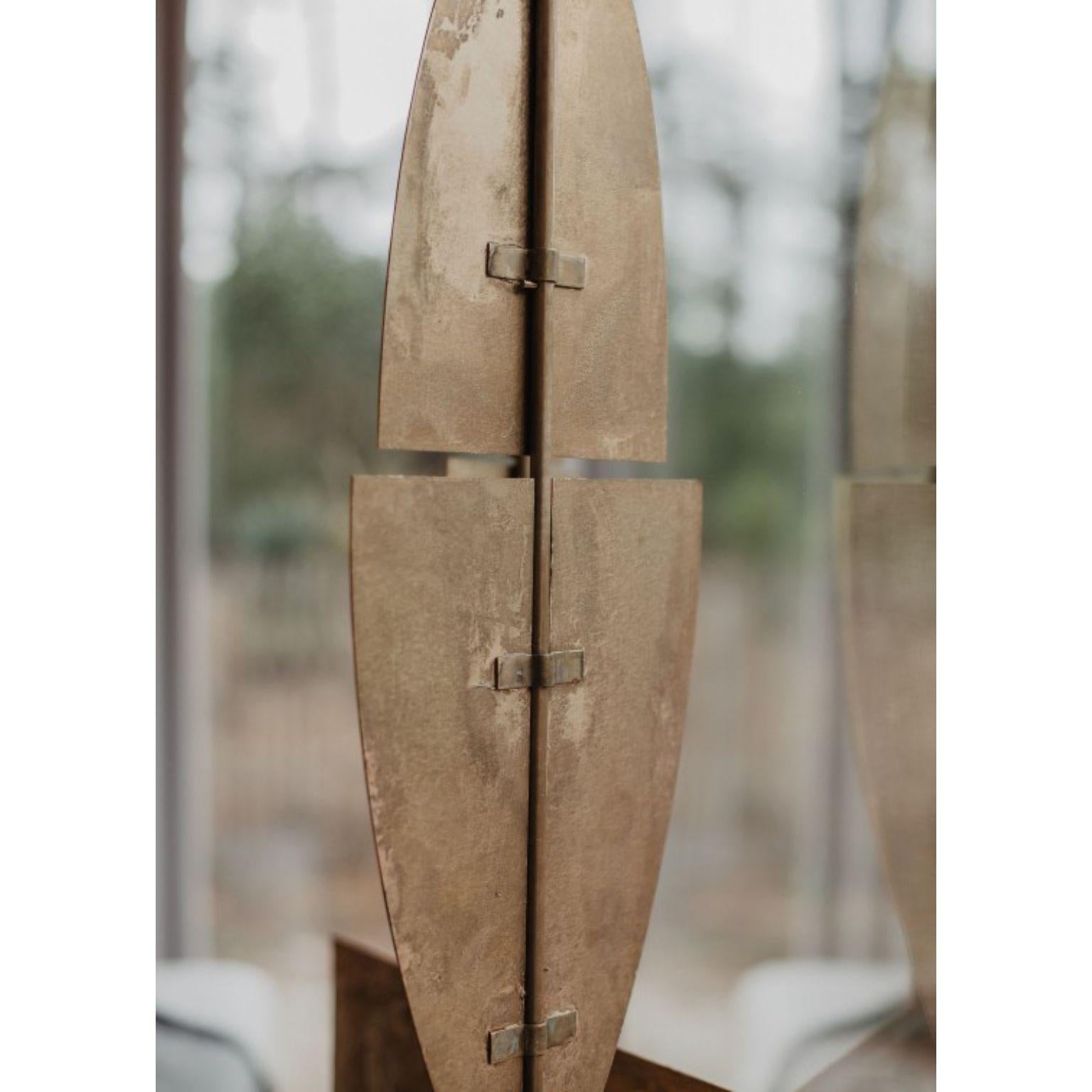 Modern Set Of 2 Fixings Of Brass Shutters by Mylene Niedzialkowski For Sale