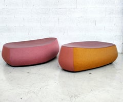 Set of 2 Fjord poufs by Patricia Urquiola for Moroso 2000s