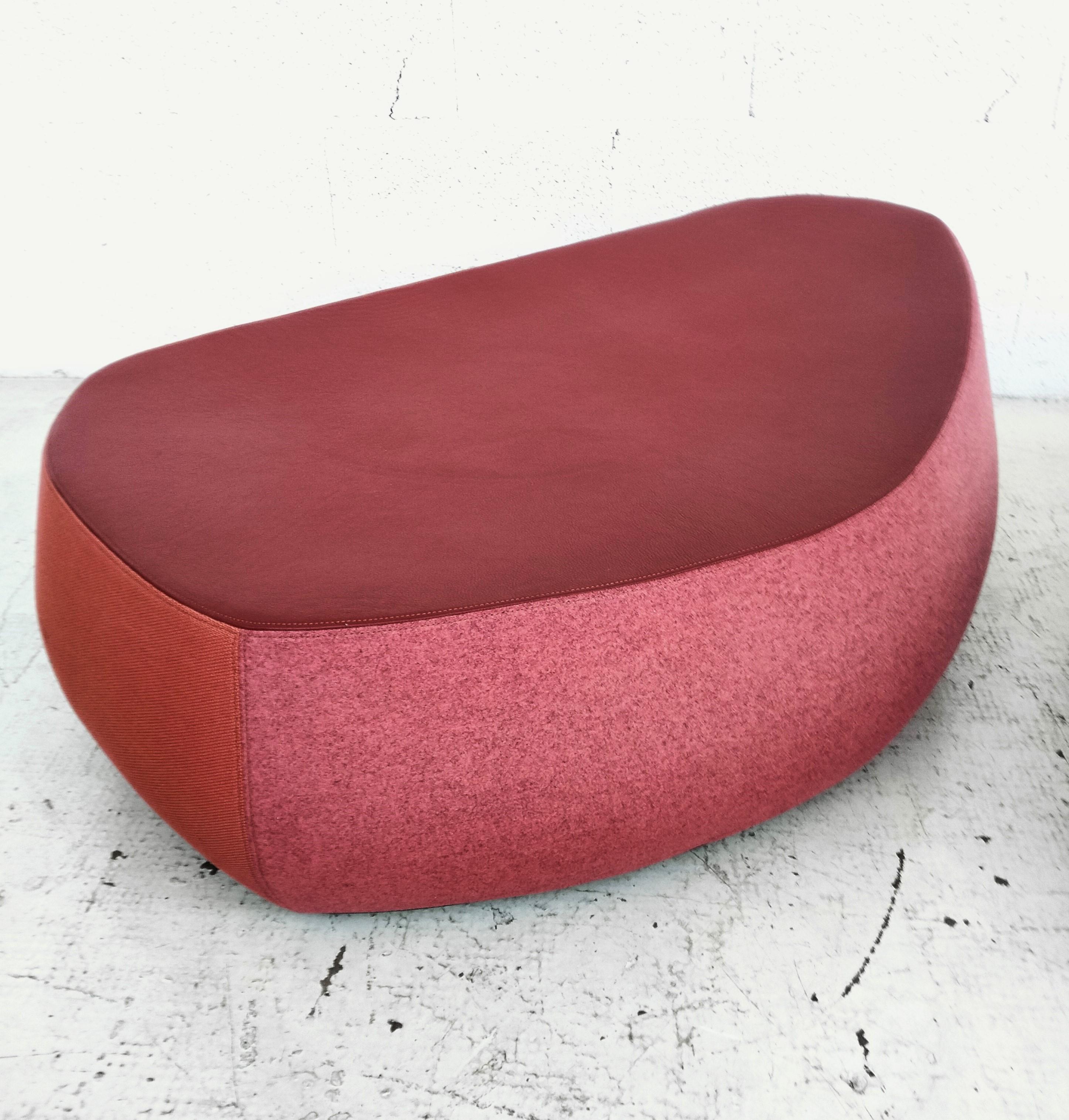 Fabric Set of 2 Fjord poufs by Patricia Urquiola for Moroso 2000s For Sale