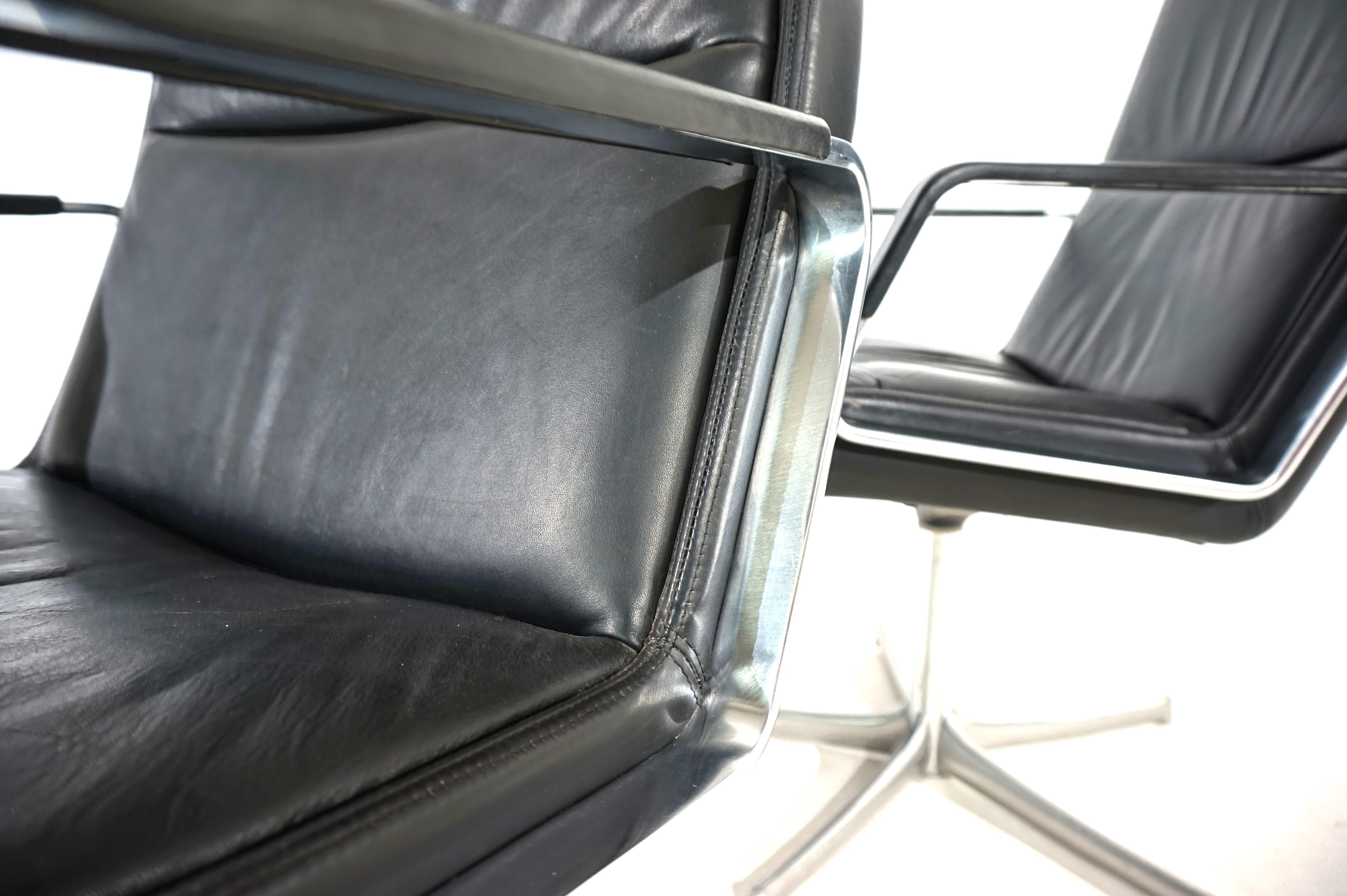 Set of 2 FK711 office chairs by Preben Fabricius/Jørgen Kastholm for Walter Knol 5