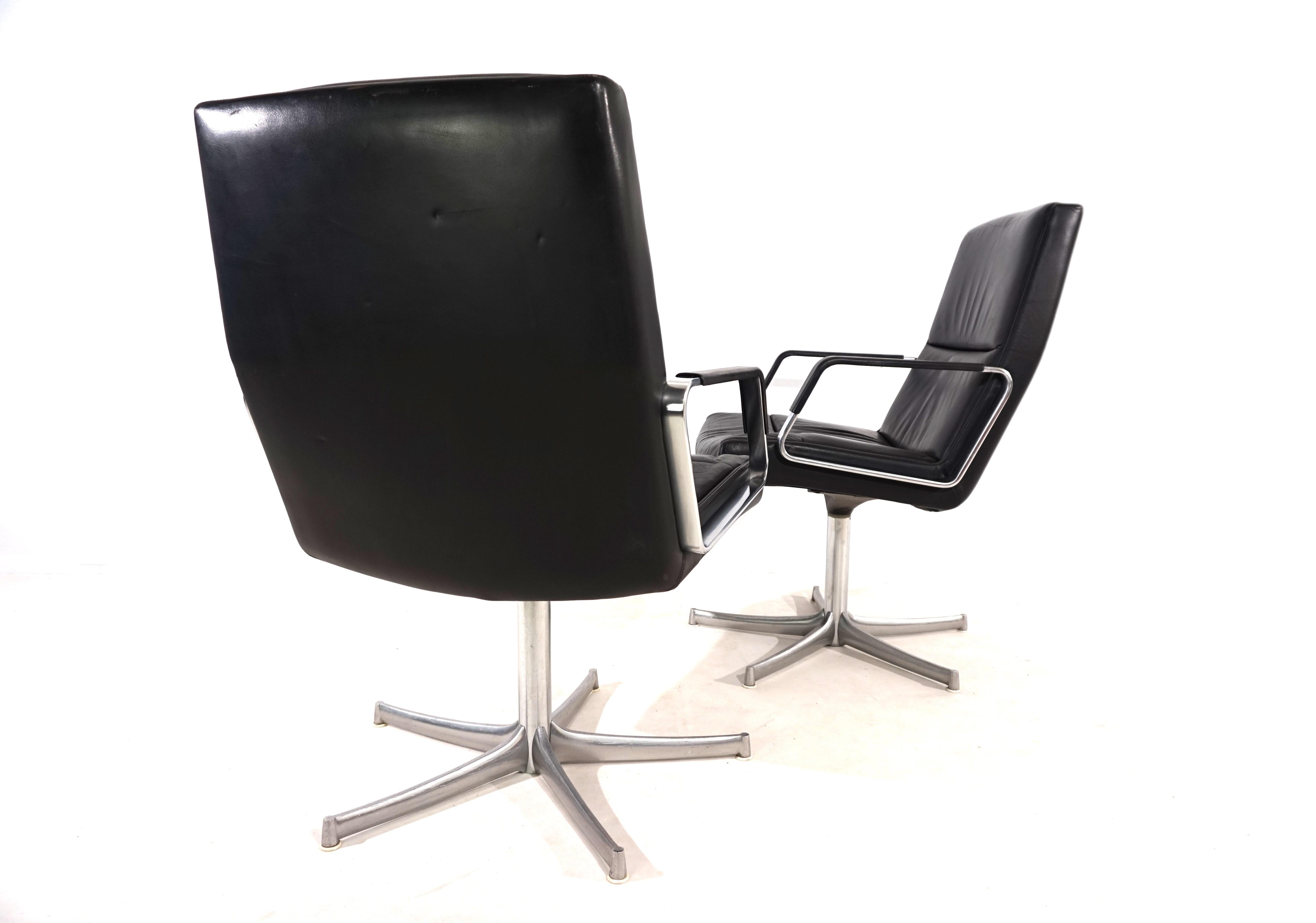 Set of 2 FK711 office chairs by Preben Fabricius/Jørgen Kastholm for Walter Knol 12