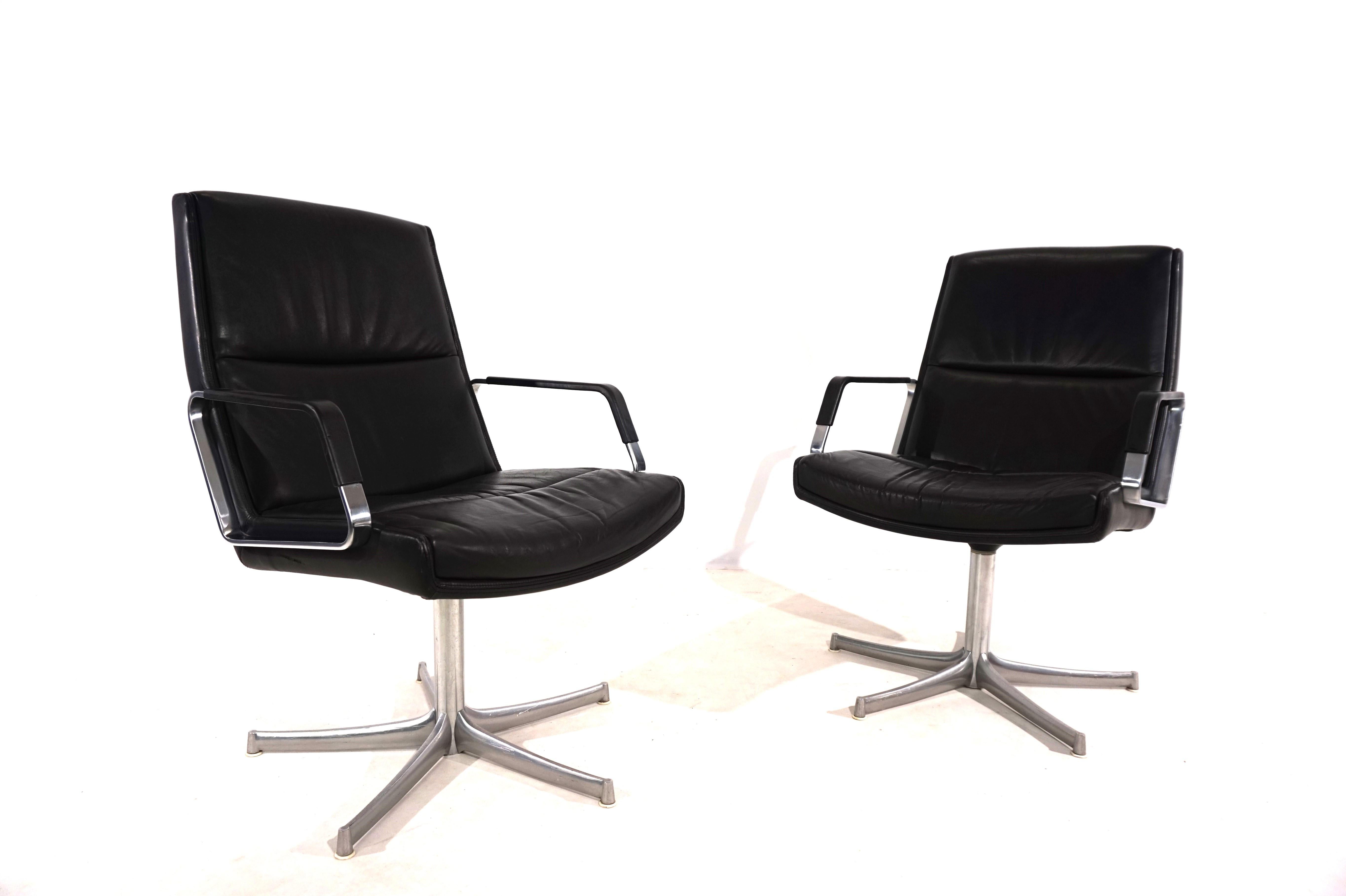 Set of 2 FK711 office chairs by Preben Fabricius/Jørgen Kastholm for Walter Knol 1