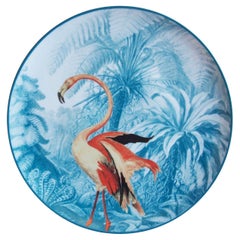 Set di 2 piatti da dessert in porcellana Flamingo Menagerie Ottomane by Les Ottomans