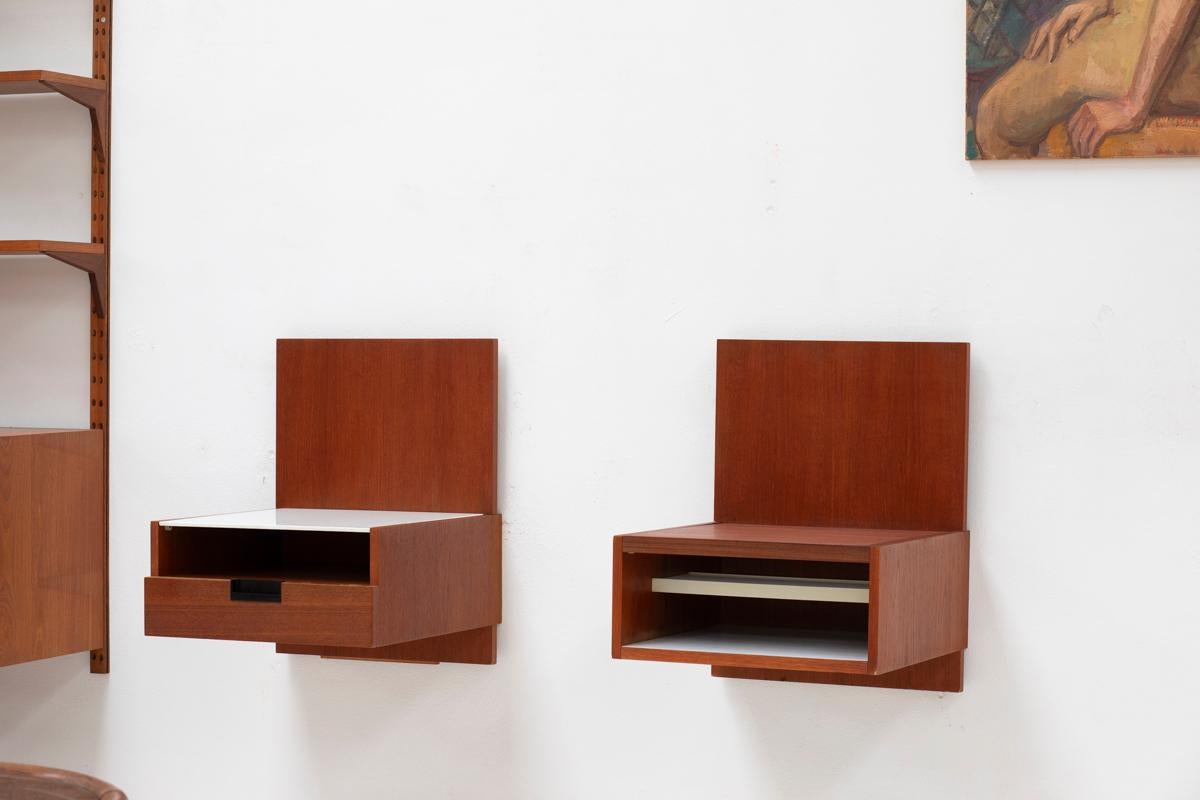 Cees Braakman Set of 2 Floating Night Stands for Pastoe, 1960s 5