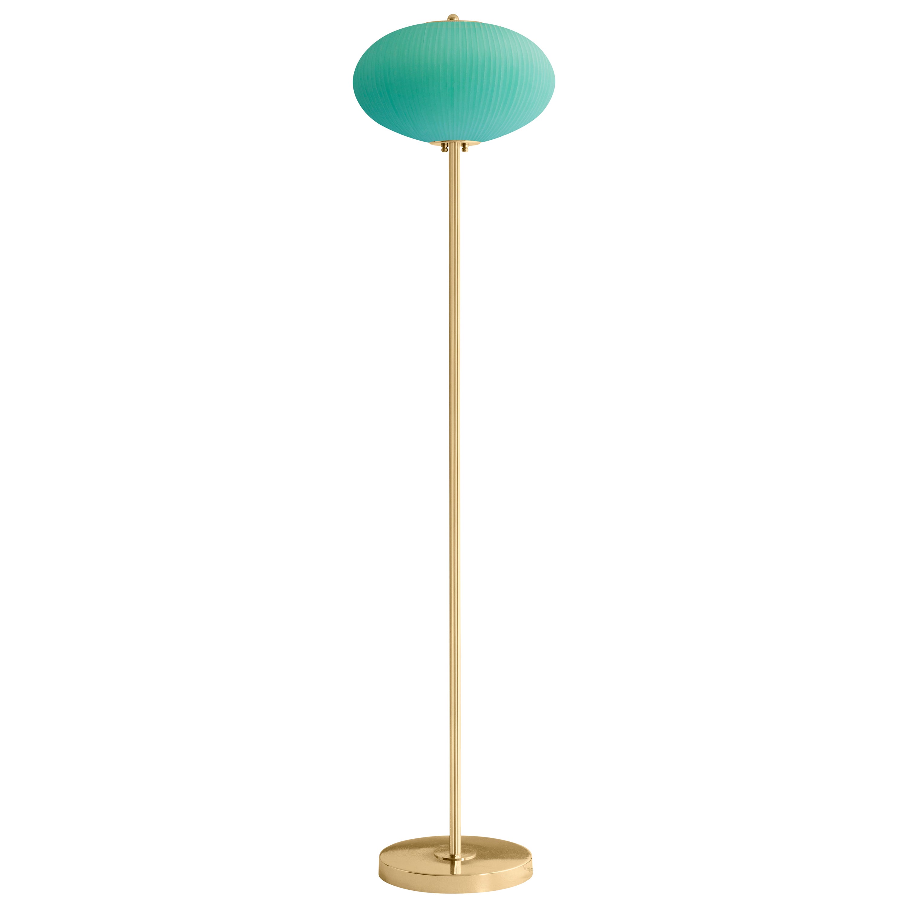 Set of 2 floor lamp China 07 by Magic Circus Editions
Dimensions: H 150 x W 32 x D 32 cm, also available in H 140, 160
Materials: Brass, mouth blown glass sculpted with a diamond saw
Colour: jade green

Available finishes: brass,