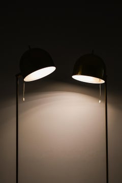 Juego de 2 lámparas de pie en latón de Eje Ahlgren, años 50