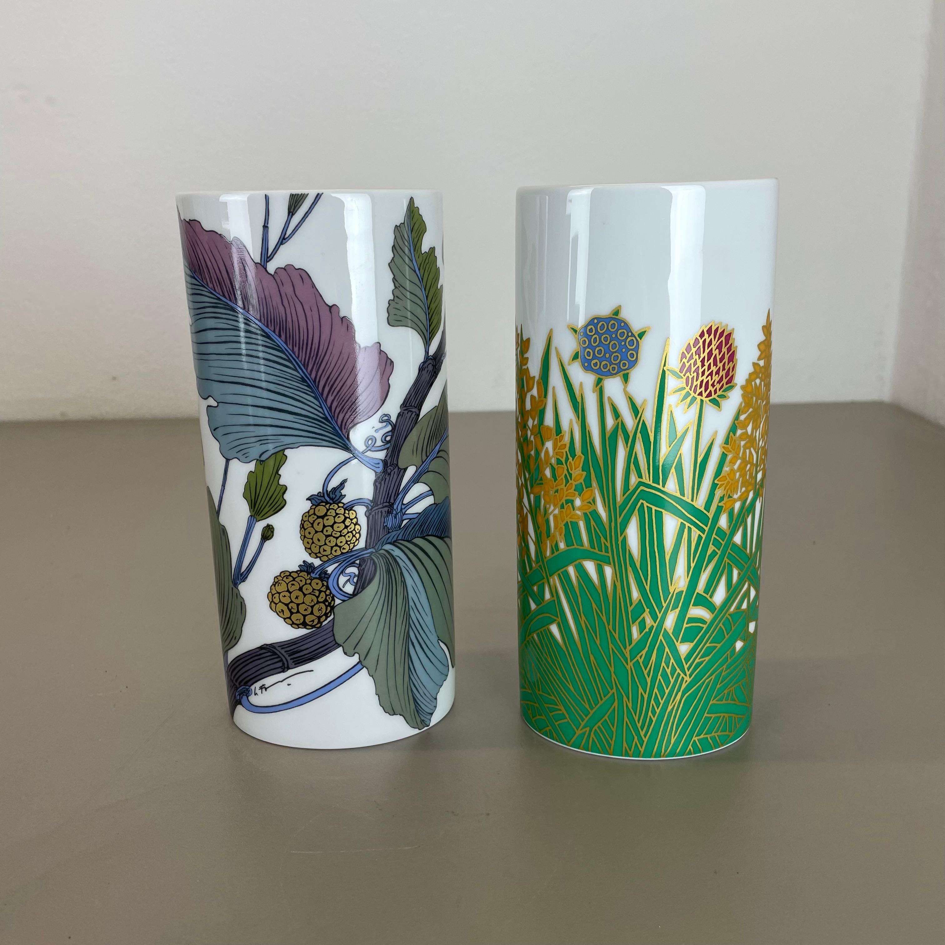 Allemand Ensemble de 2 vases à fleurs de W. Bauer et A. Le Foll pour Rosenthal, Allemagne, années 1980 en vente