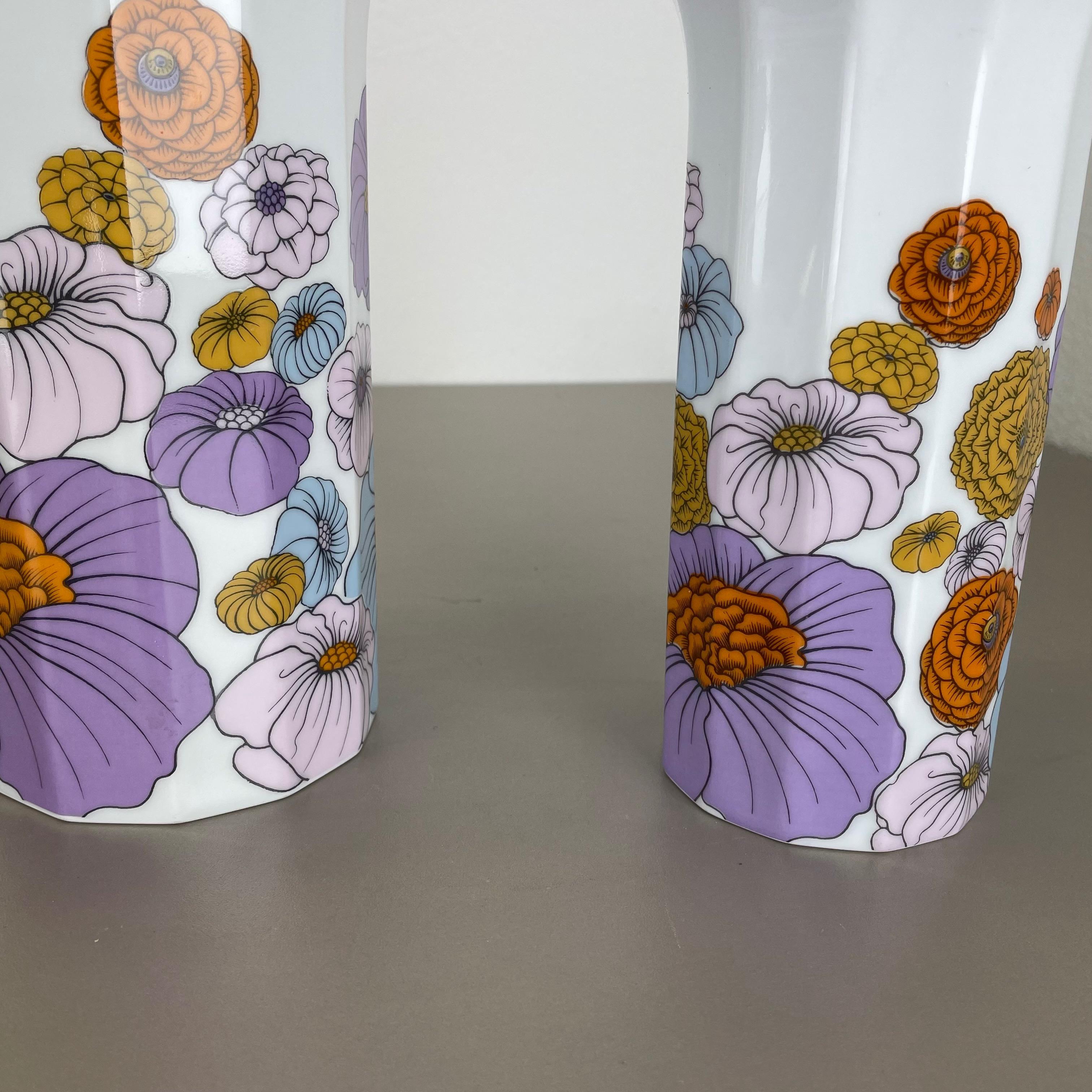 Set of 2 Floral Vases Tapio Wirkkala Polygon Rosenthal Studio Line Germany 1980s For Sale 4