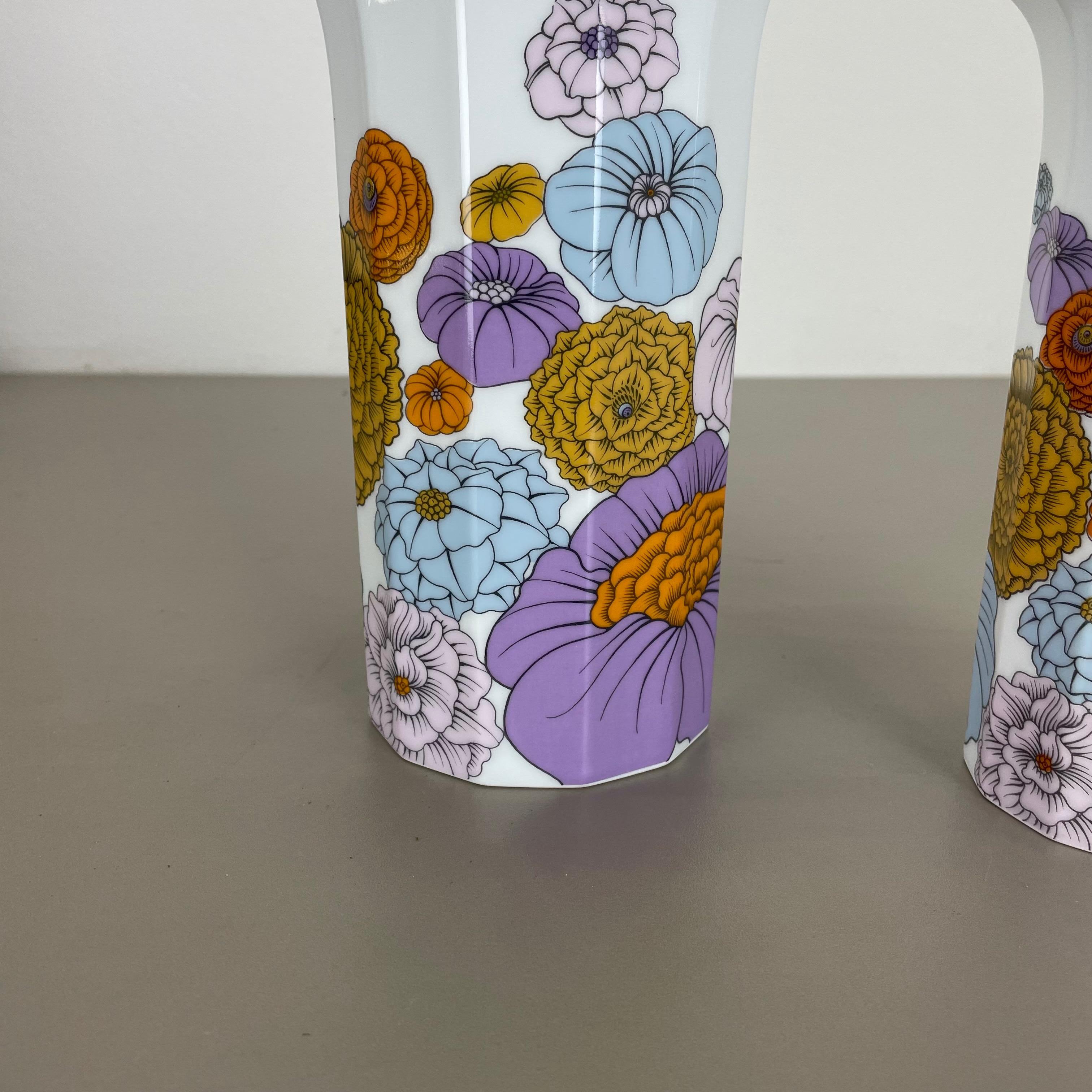 Allemand Ensemble de 2 vases à fleurs Tapio Wirkkala Polygon Rosenthal Studio Line Allemagne des années 1980 en vente