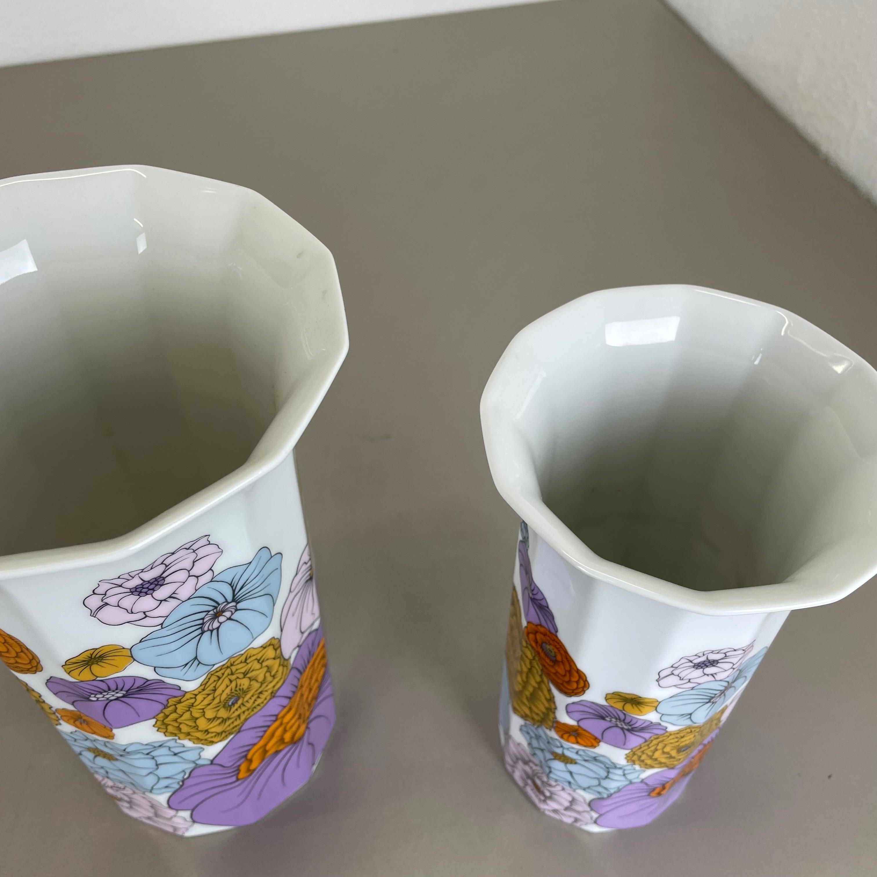 Ensemble de 2 vases à fleurs Tapio Wirkkala Polygon Rosenthal Studio Line Allemagne des années 1980 en vente 1