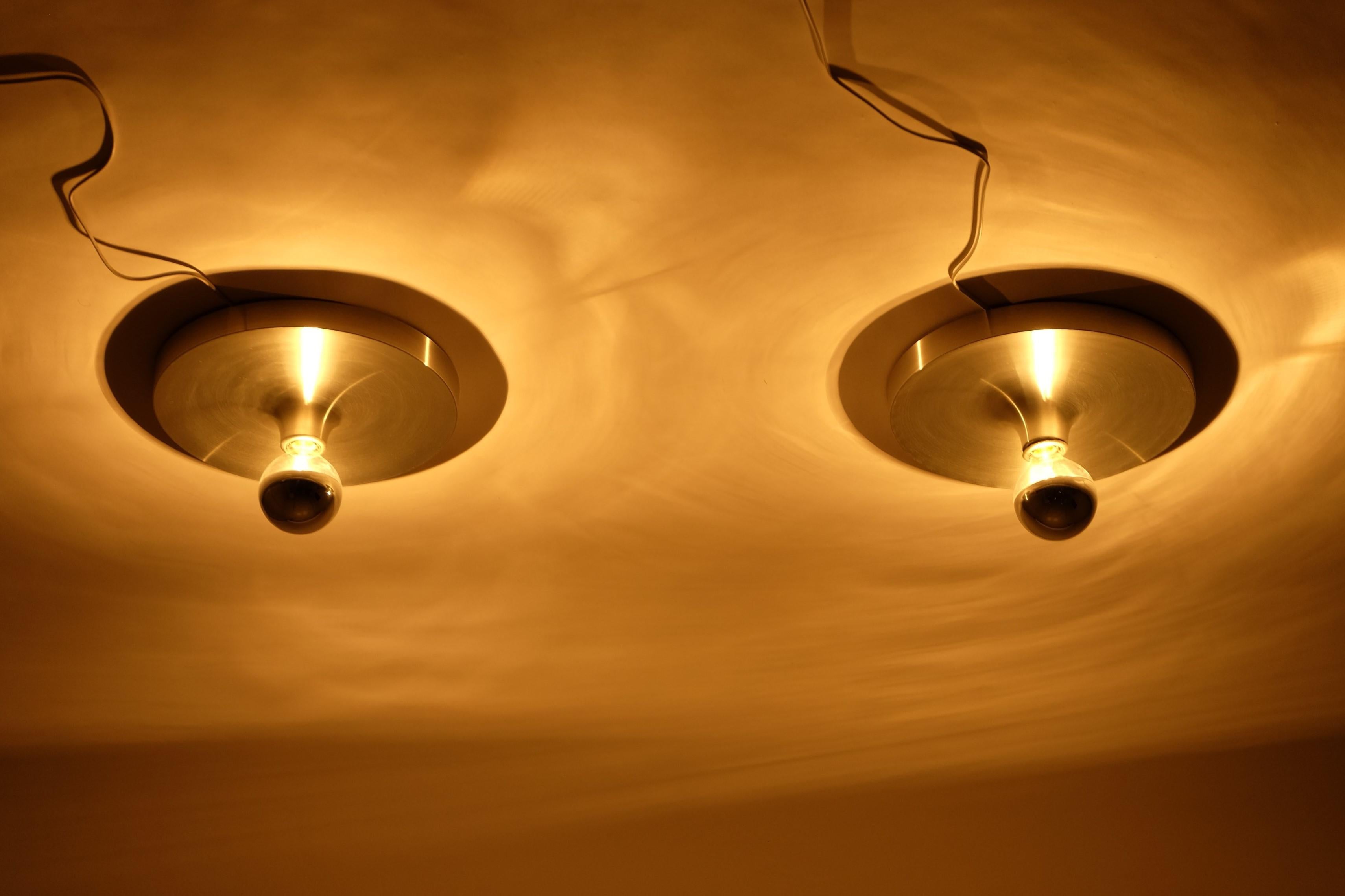 Set Of 2 Flush Mount Or Wall Lamps Charlotte Perriand Les Arcs, Germany 1970s 10