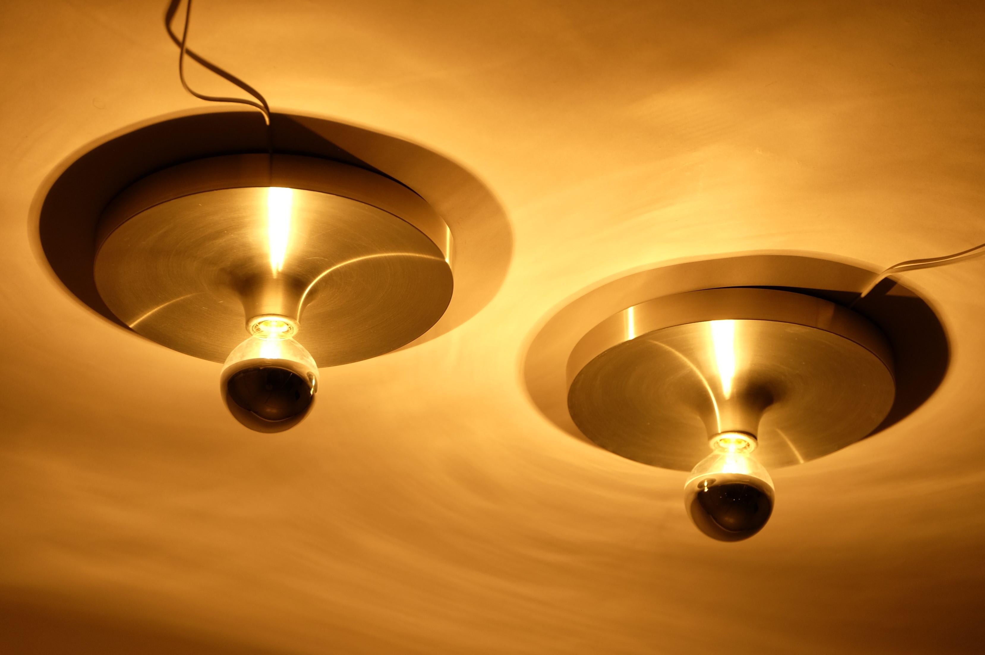 Set Of 2 Flush Mount Or Wall Lamps Charlotte Perriand Les Arcs, Germany 1970s 13