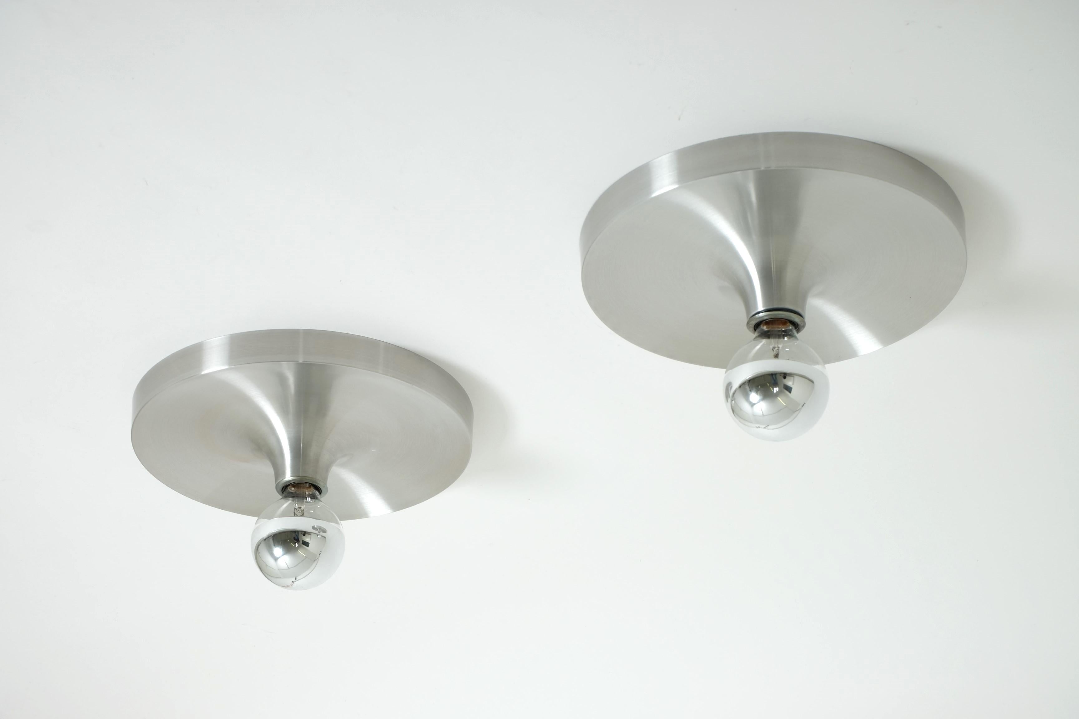 Set Of 2 Flush Mount Or Wall Lamps Charlotte Perriand Les Arcs, Germany 1970s In Good Condition In München, BY