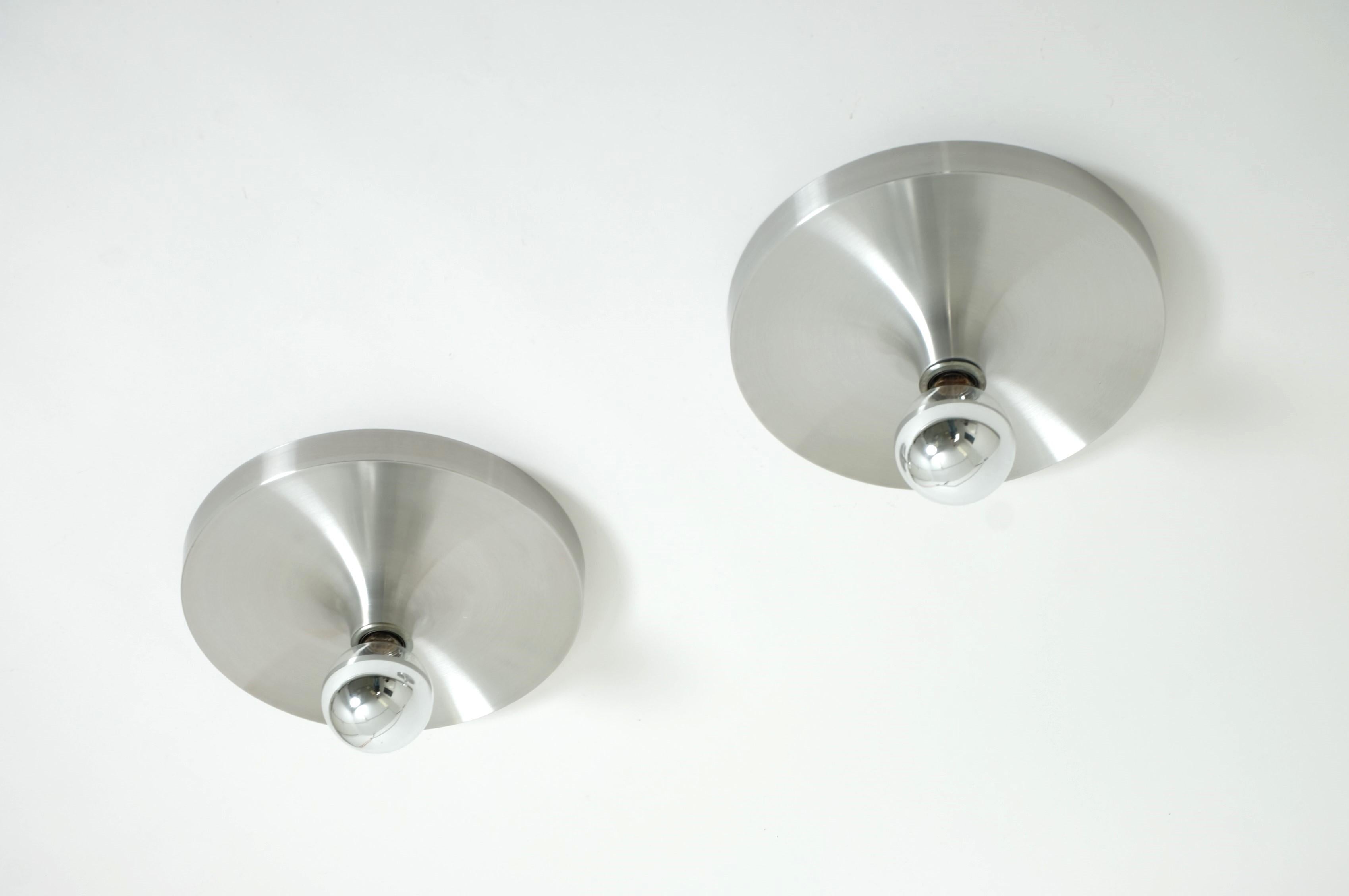 Late 20th Century Set Of 2 Flush Mount Or Wall Lamps Charlotte Perriand Les Arcs, Germany 1970s