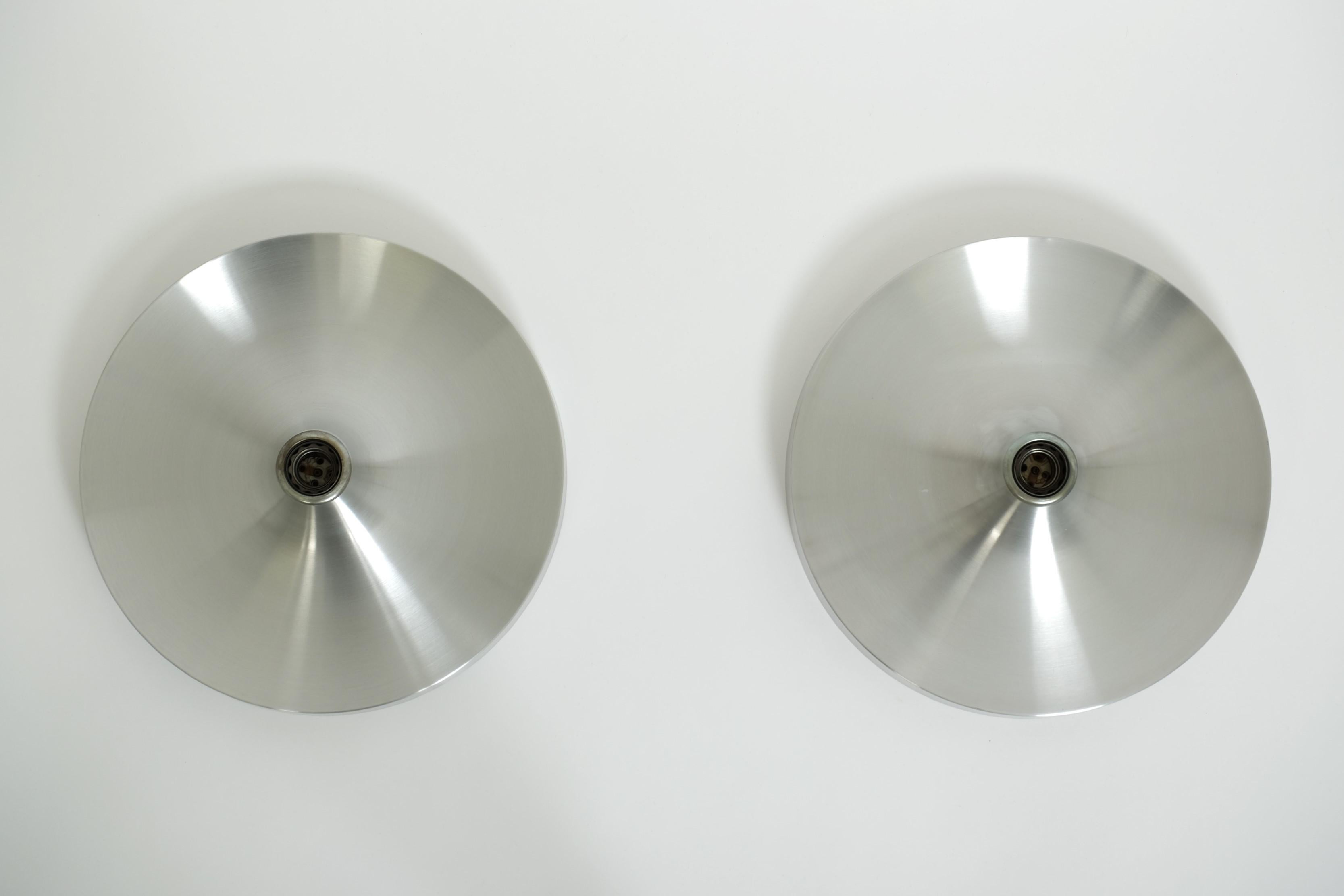 Set Of 2 Flush Mount Or Wall Lamps Charlotte Perriand Les Arcs, Germany 1970s 2