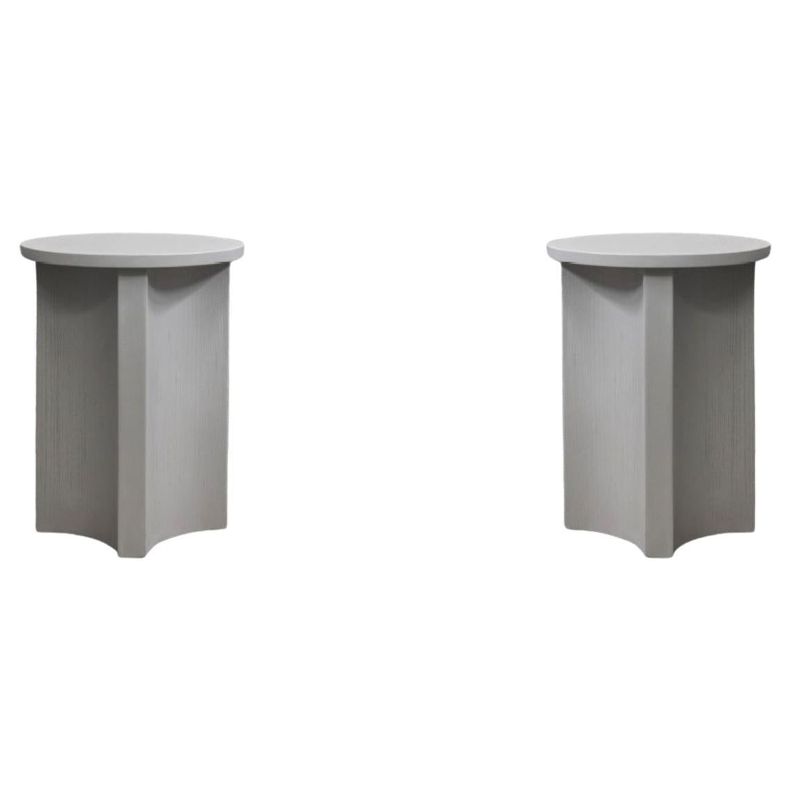 Vintage Folding Wooden Stool and Table in the Style of Suzy Stool by