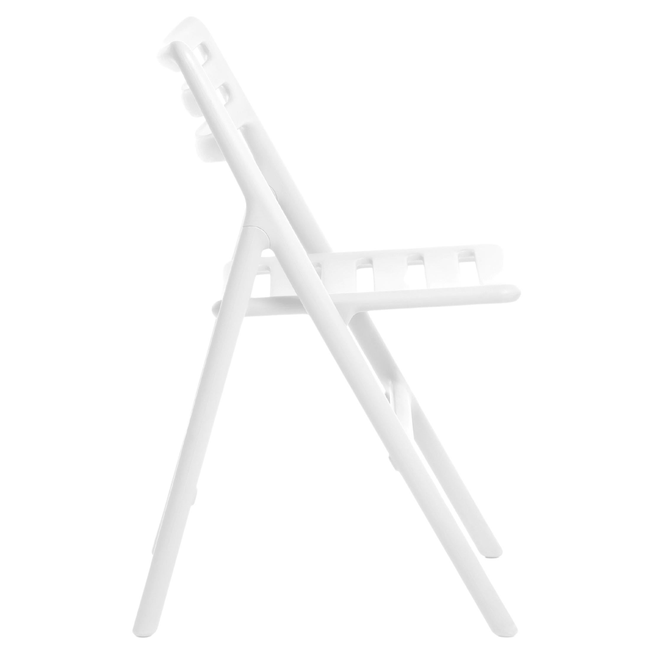 Lot de 2 fauteuils pneumatiques pliants en blanc  par Jasper Morrison  pour Magis