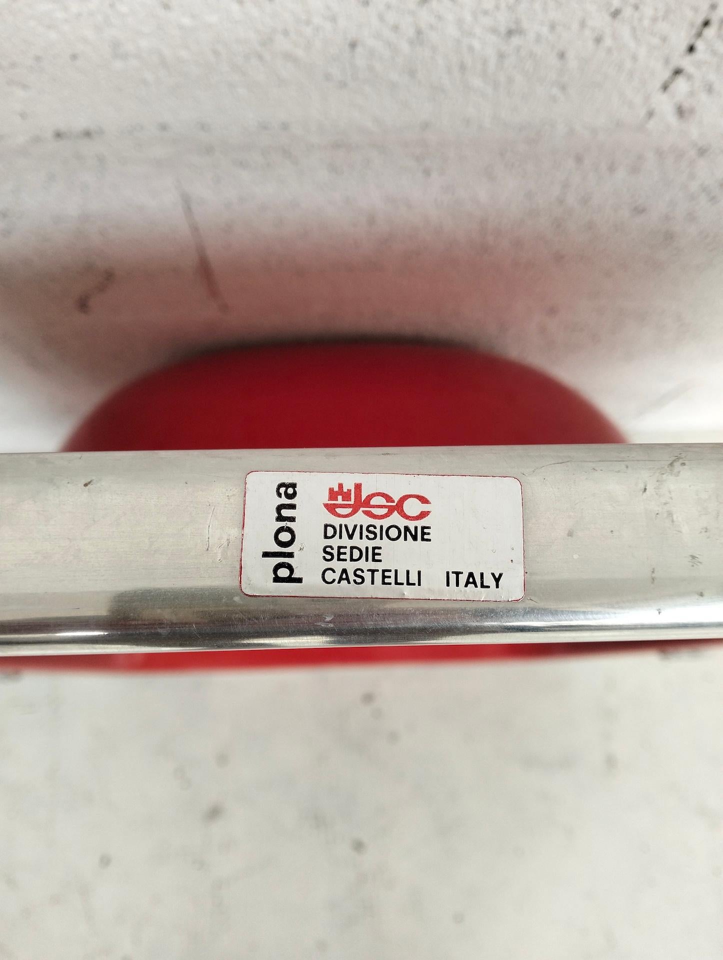 Set aus 2 klappbaren Sesseln Plona mod. von G. Piretti für Anonima Castelli, 70er Jahre im Angebot 4