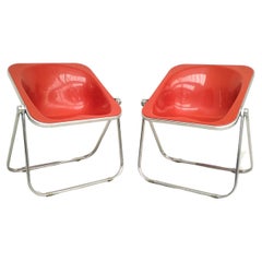 Set of 2 folding armchairs “Plona” mod. by G. Piretti for Anonima Castelli 70s