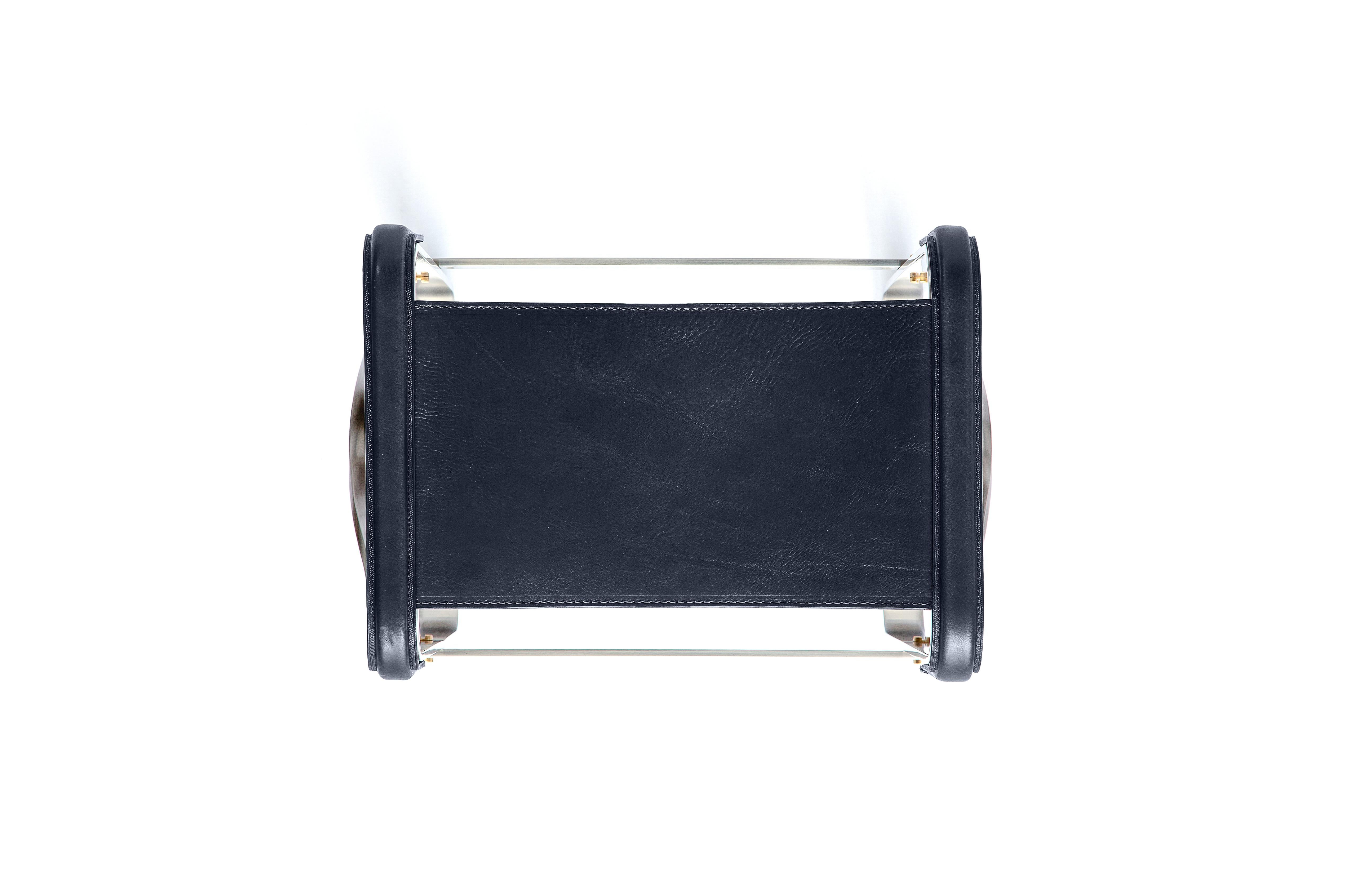 navy blue footstool