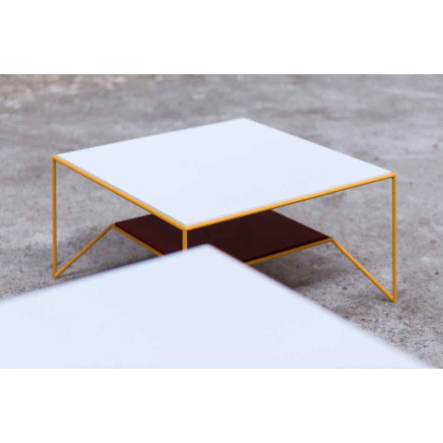 Steel Set of 2 Four Levels Coffee Tables by Maria Scarpulla