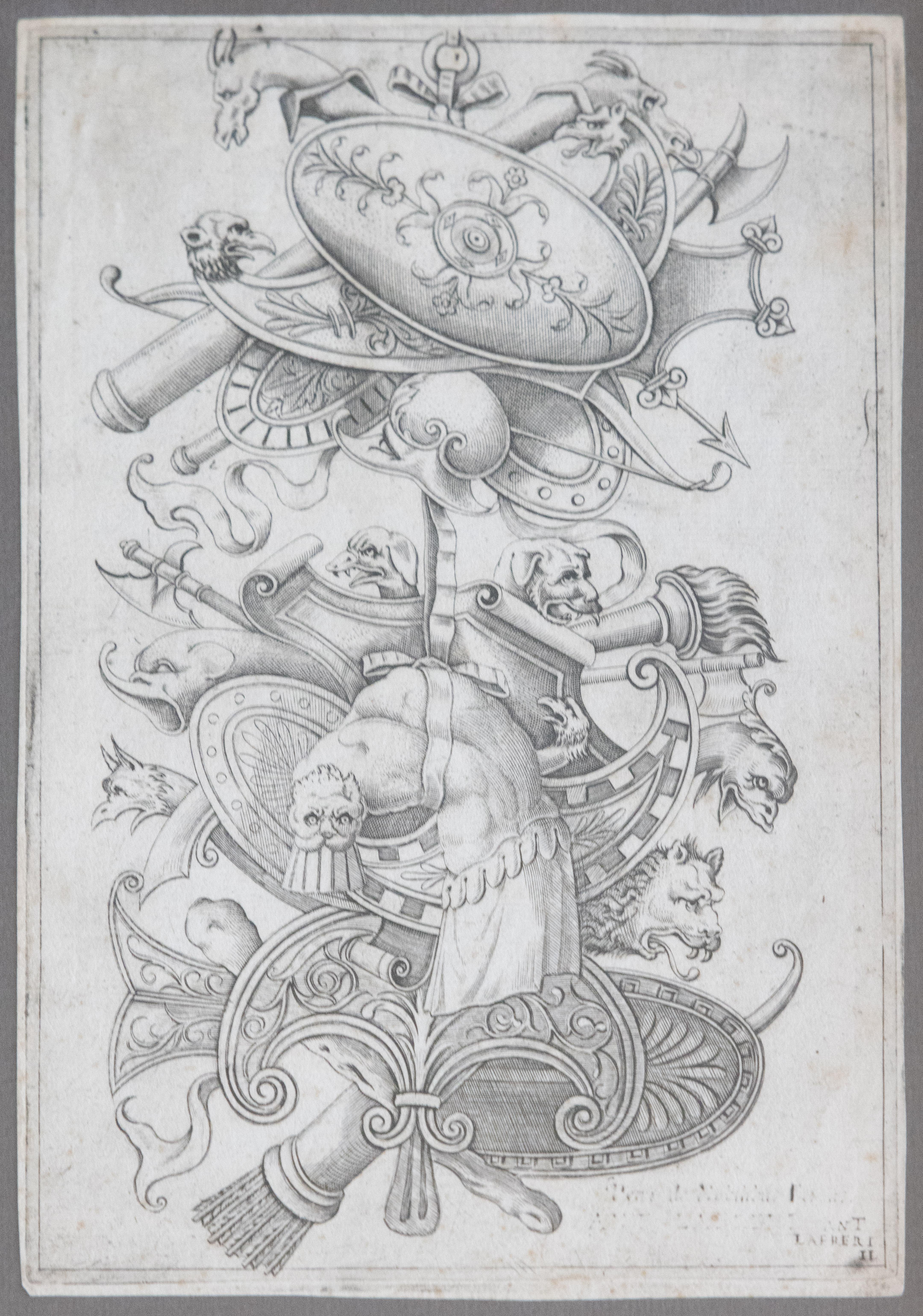 XVIIIe siècle et antérieur Ensemble de 2 gravures néoclassiques italiennes anciennes encadrées de 1553 d'Antonio Lafreri en vente