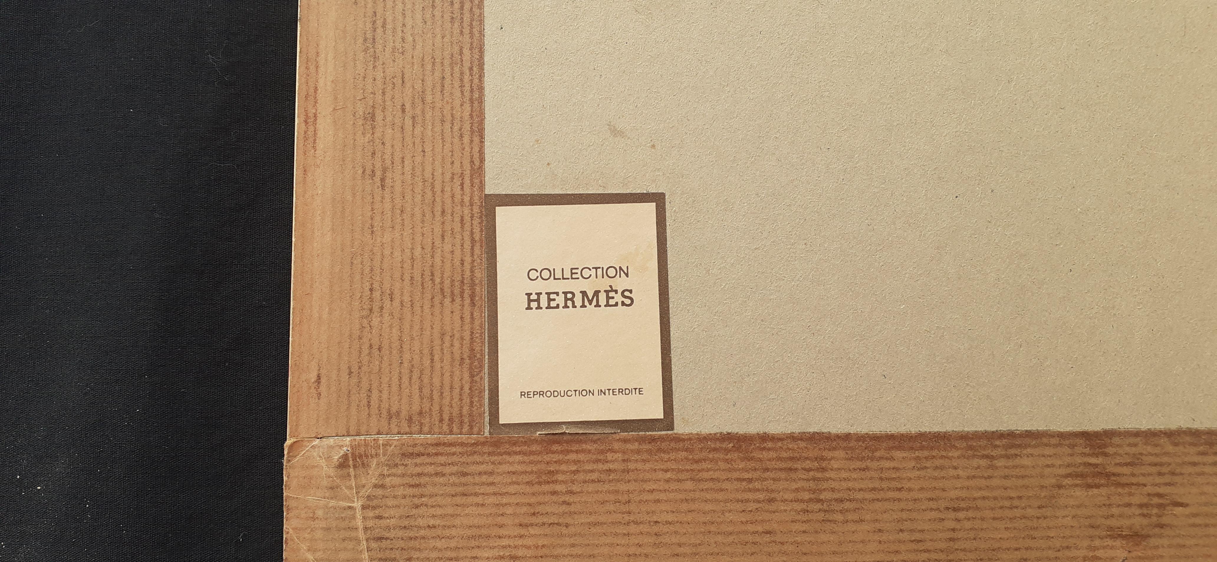 Satz von 2 gerahmten Kutschengravuren aus der Sammlung Hermès RARE im Angebot 6