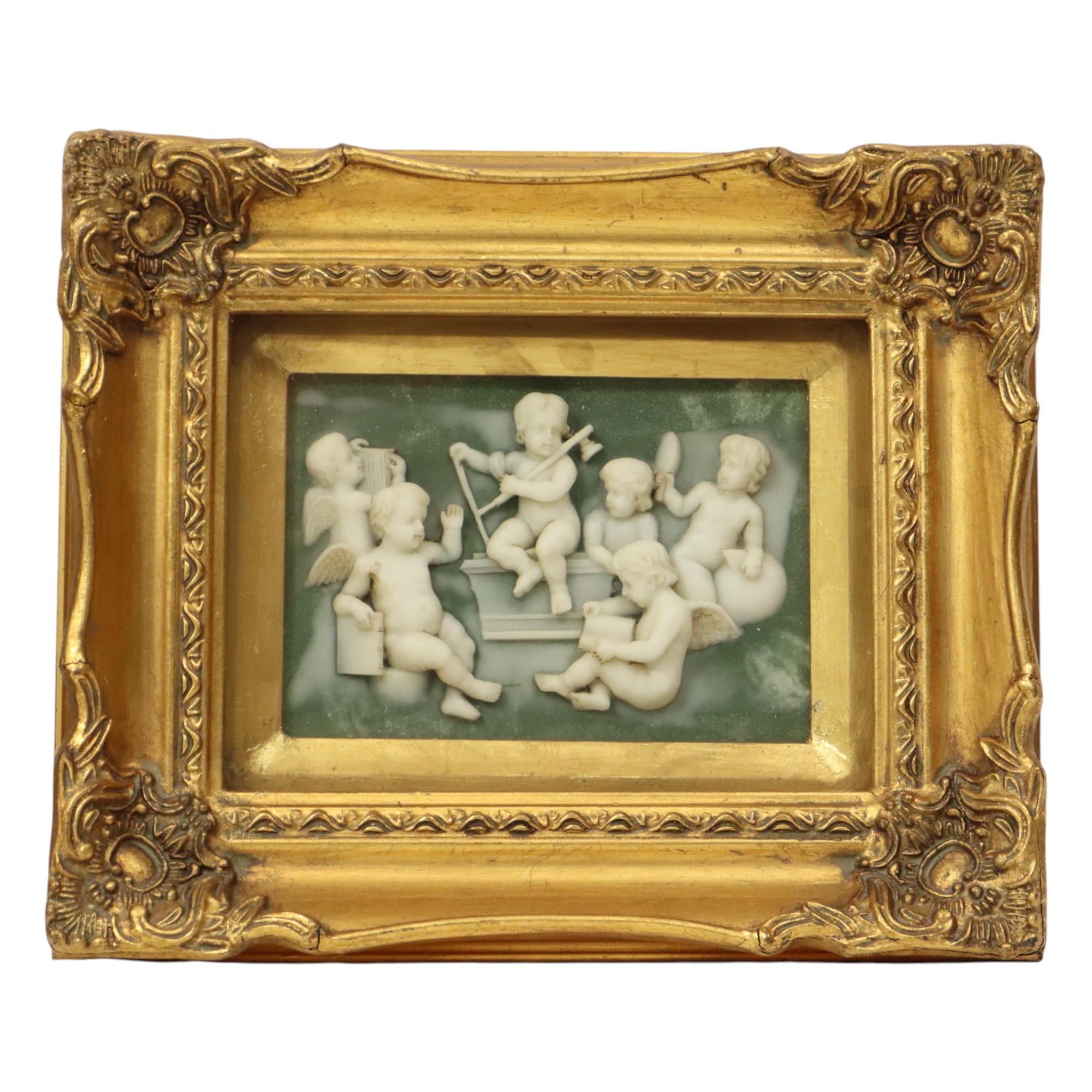 Set di 2 targhe incorniciate in alabastro Biggs and Sons London in vendita 4