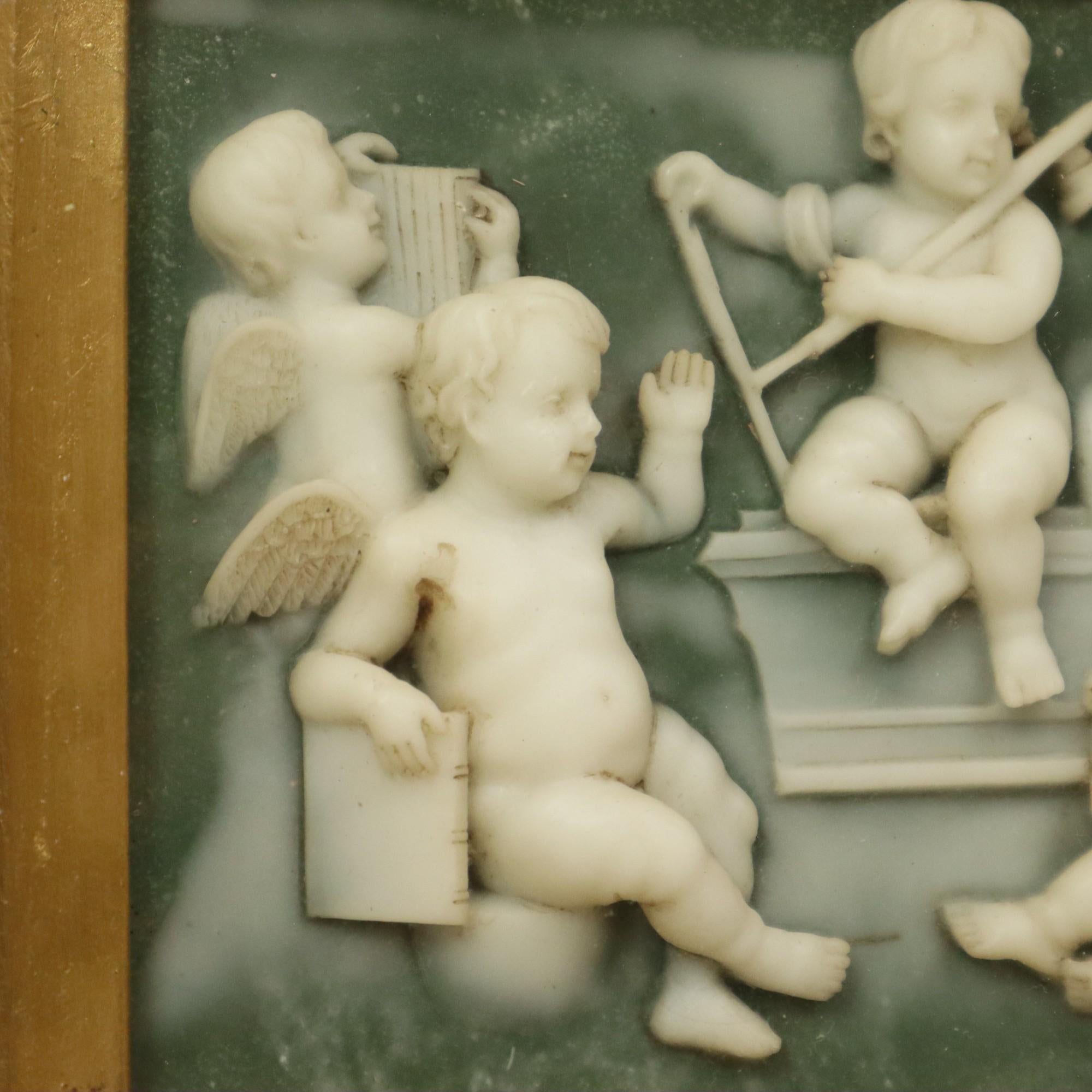 Set di 2 targhe incorniciate in alabastro Biggs and Sons London in vendita 7