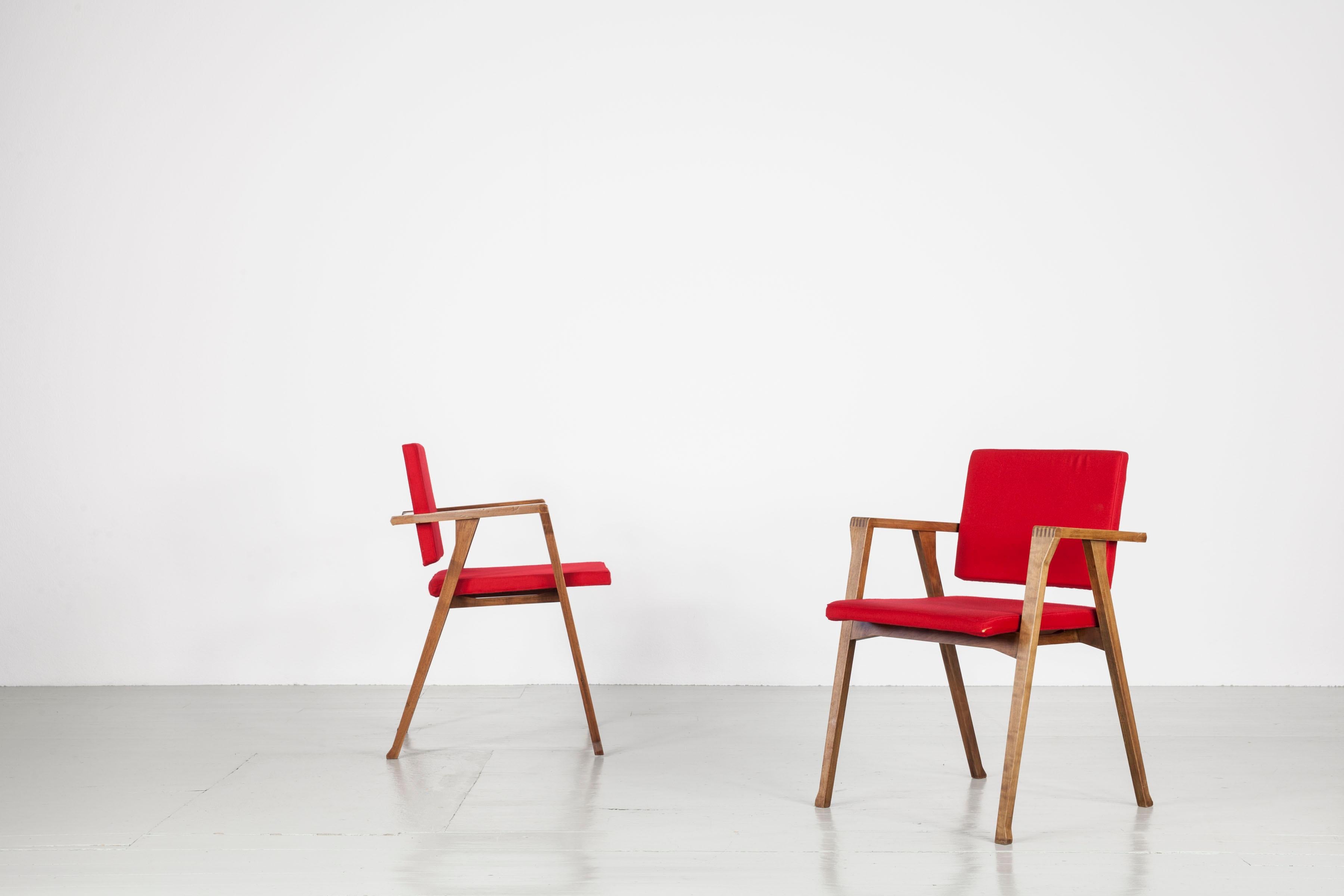 Ensemble de 2 chaises « Luxa » de Franco Albini, Production Poggi, Pavia en vente 3