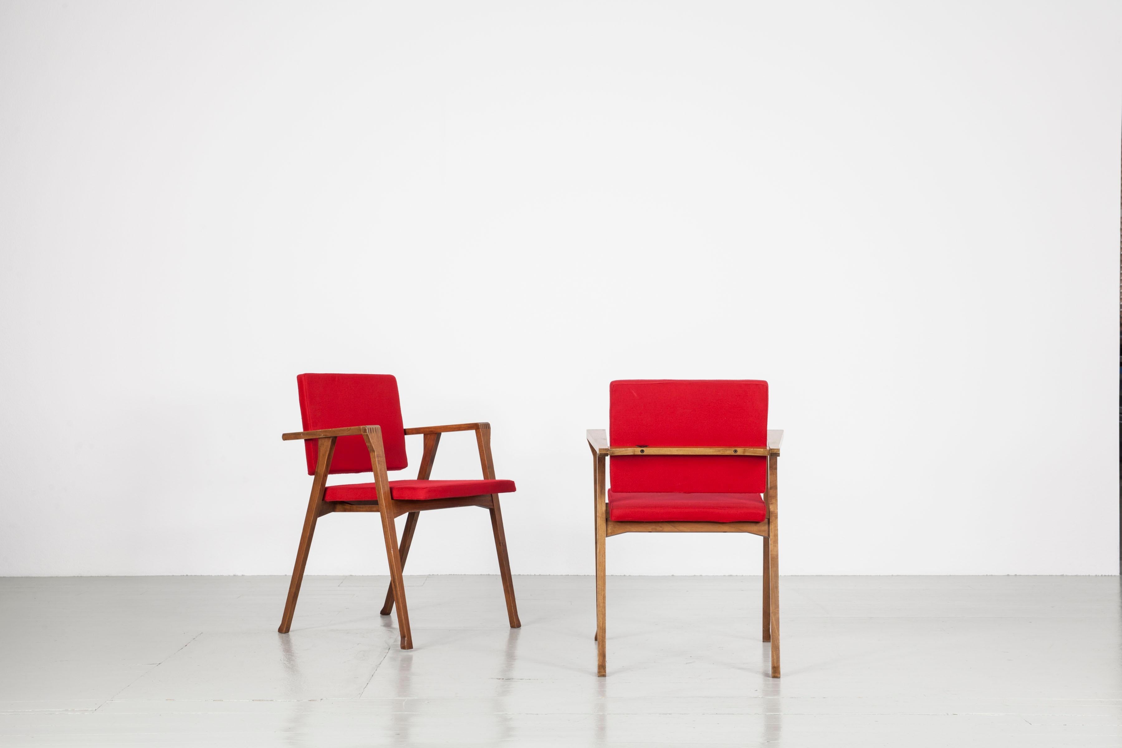 Ensemble de 2 chaises « Luxa » de Franco Albini, Production Poggi, Pavia en vente 4