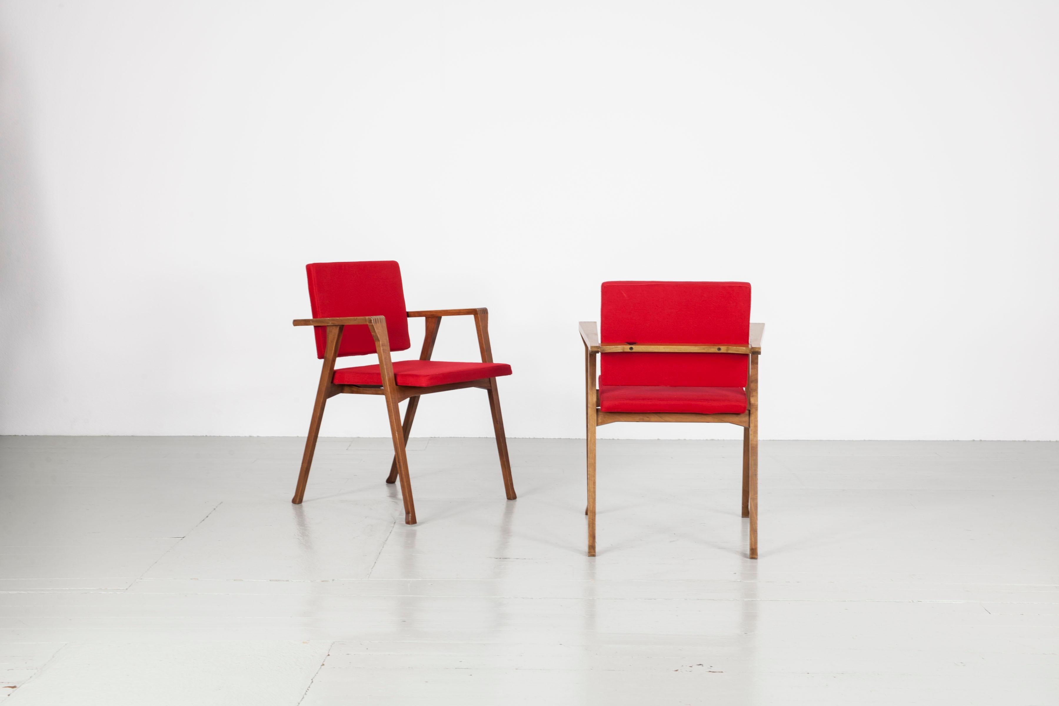 Ensemble de 2 chaises « Luxa » de Franco Albini, Production Poggi, Pavia en vente 5