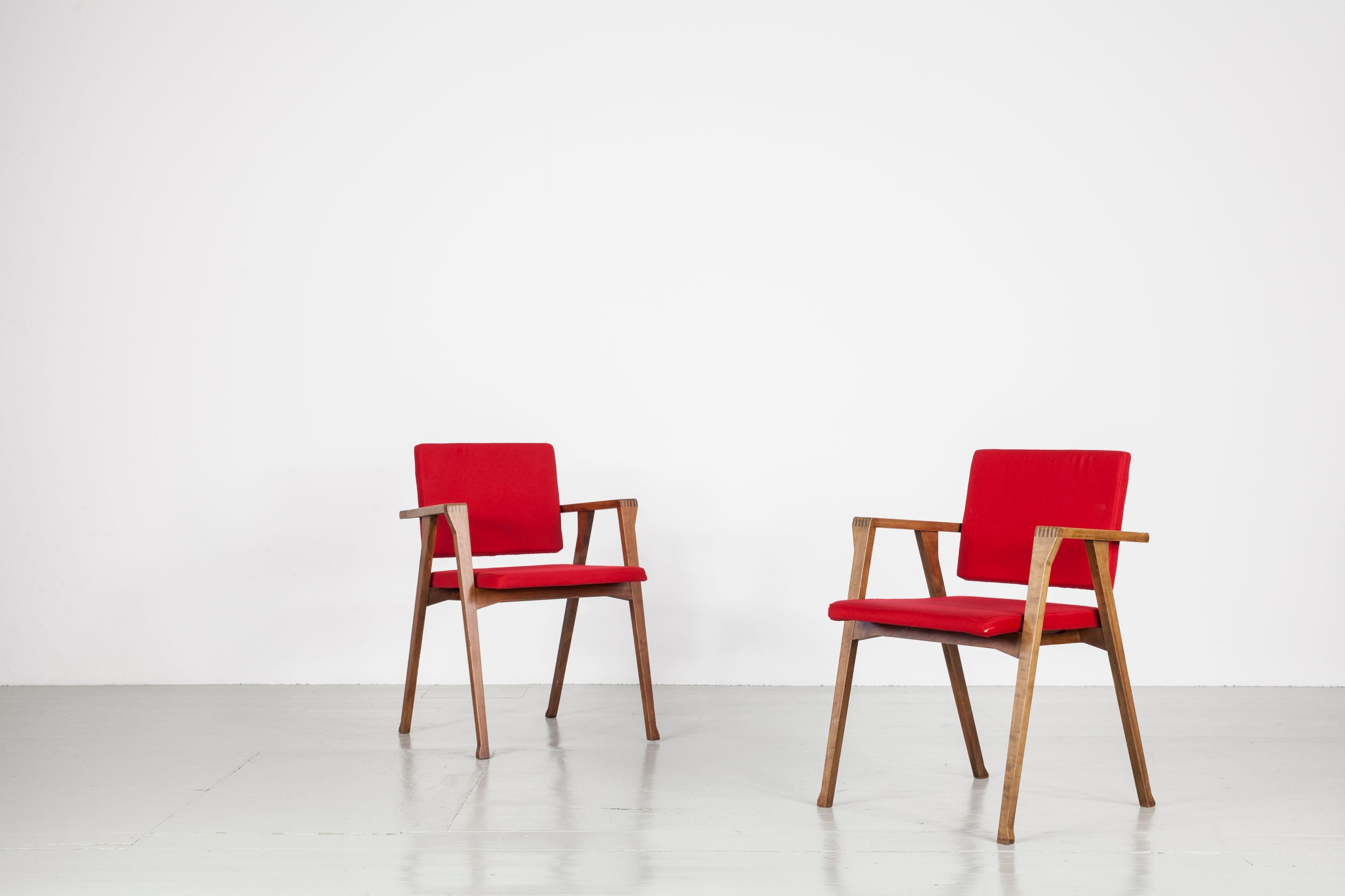 Ensemble de 2 chaises « Luxa » de Franco Albini, Production Poggi, Pavia en vente 2