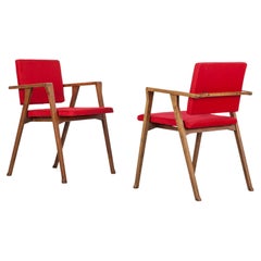 Vintage Set of 2 Franco Albini, "Luisa" chairs, Production Poggi, Pavia